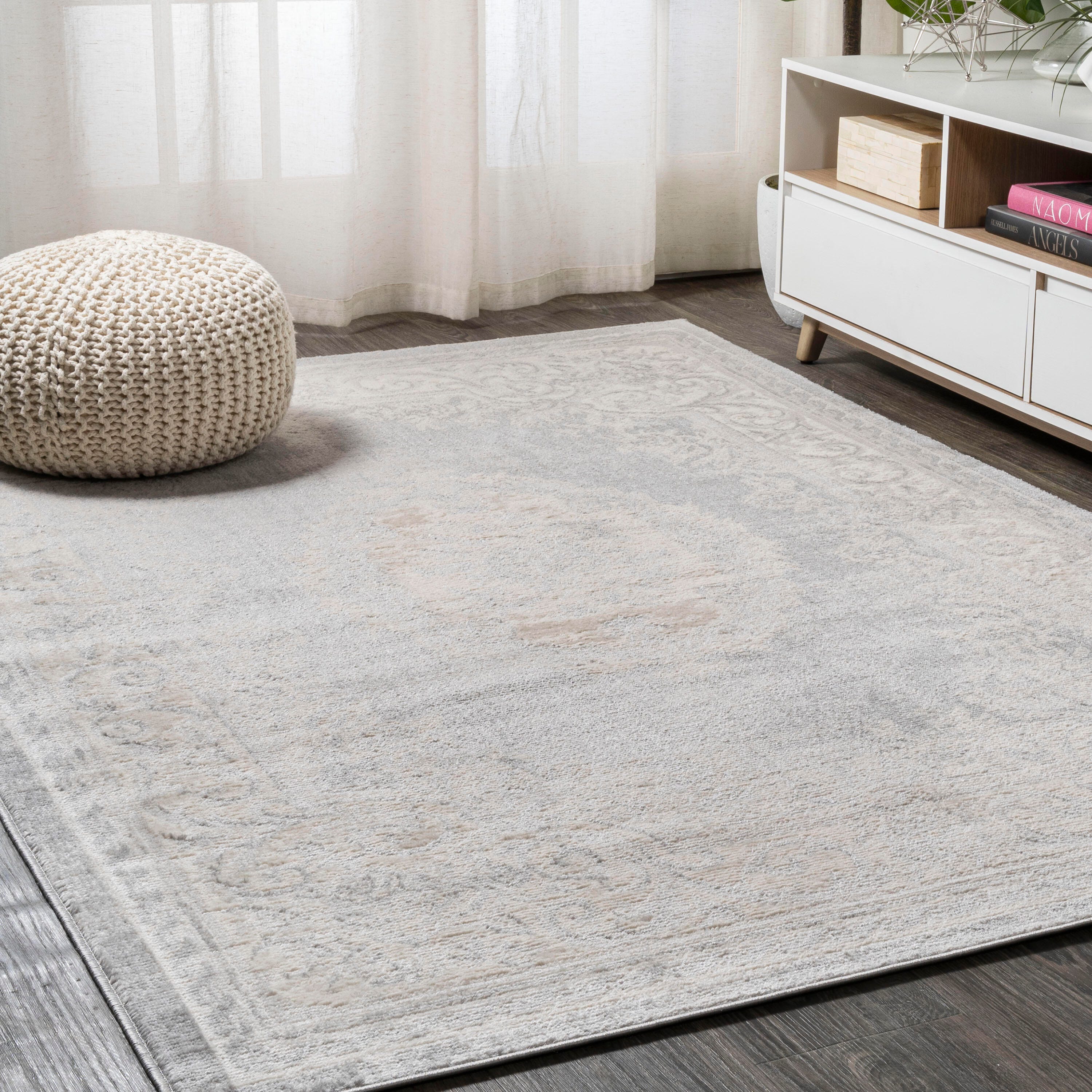 Jonathan Y Rosalia 4' x 6' Area Rug, Gray, rollover
