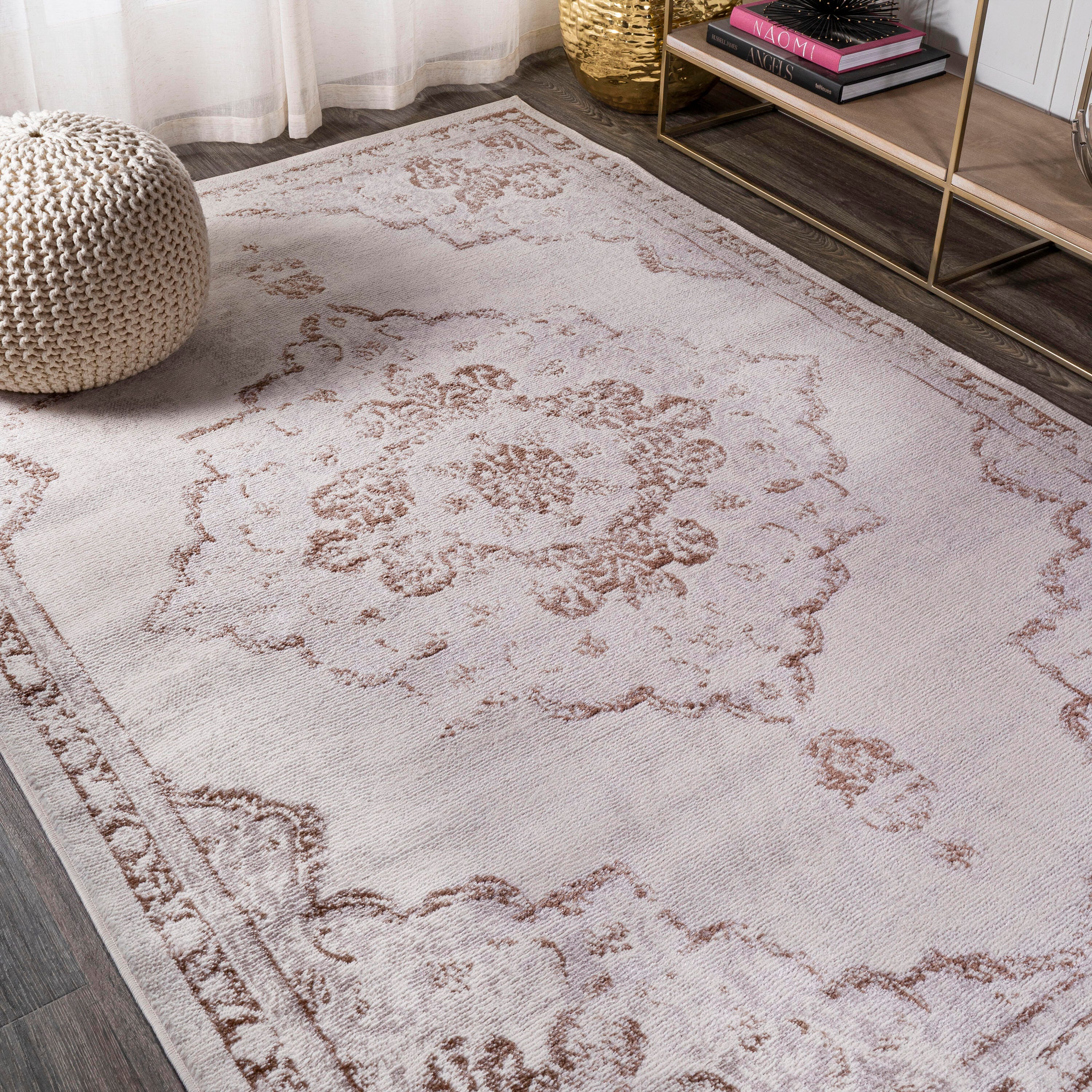 Jonathan Y Alhambra 8' x 10' Area Rug, Cream/Red, large