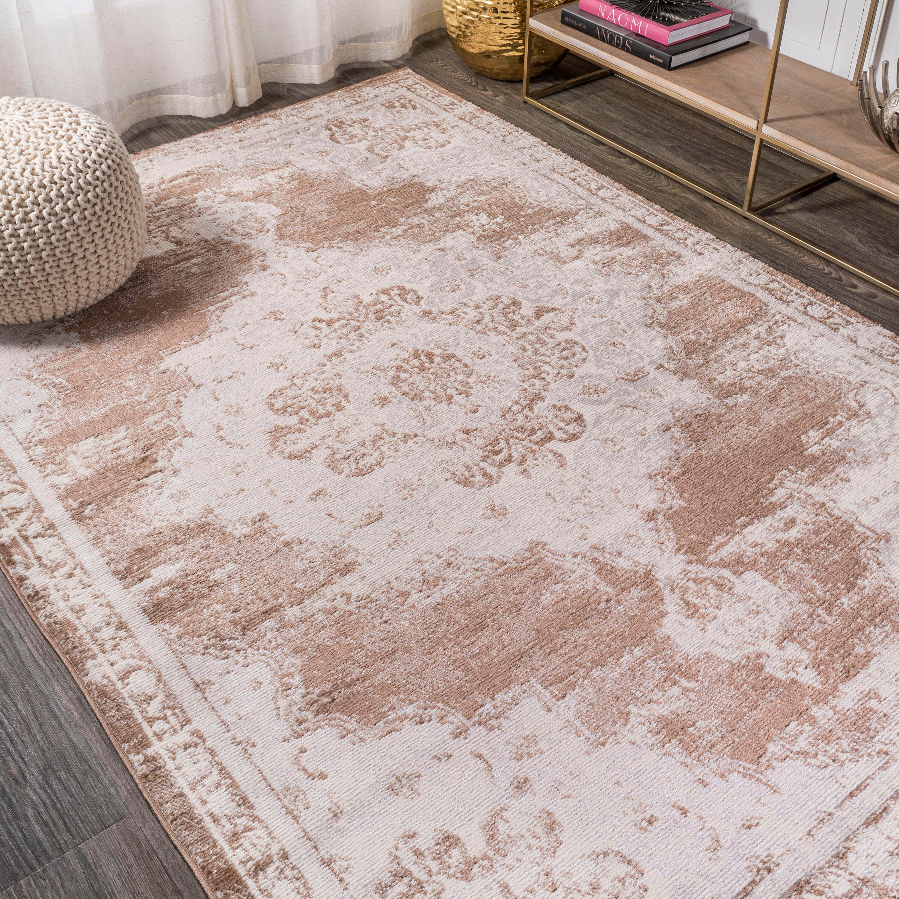 Jonathan Y Alhambra 8' x 10' Area Rug, Brown/Cream, large