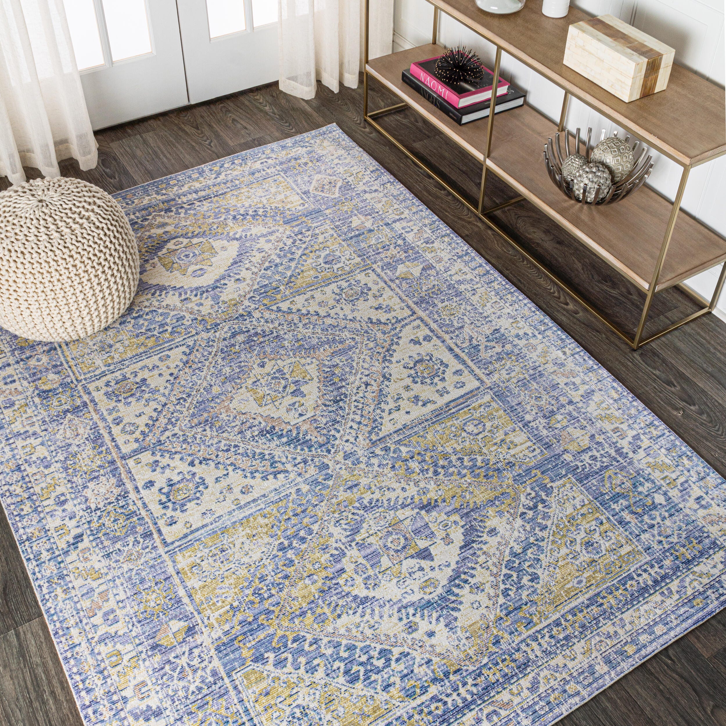 Jonathan Y Darija 5' x 8' Area Rug, Blue, rollover