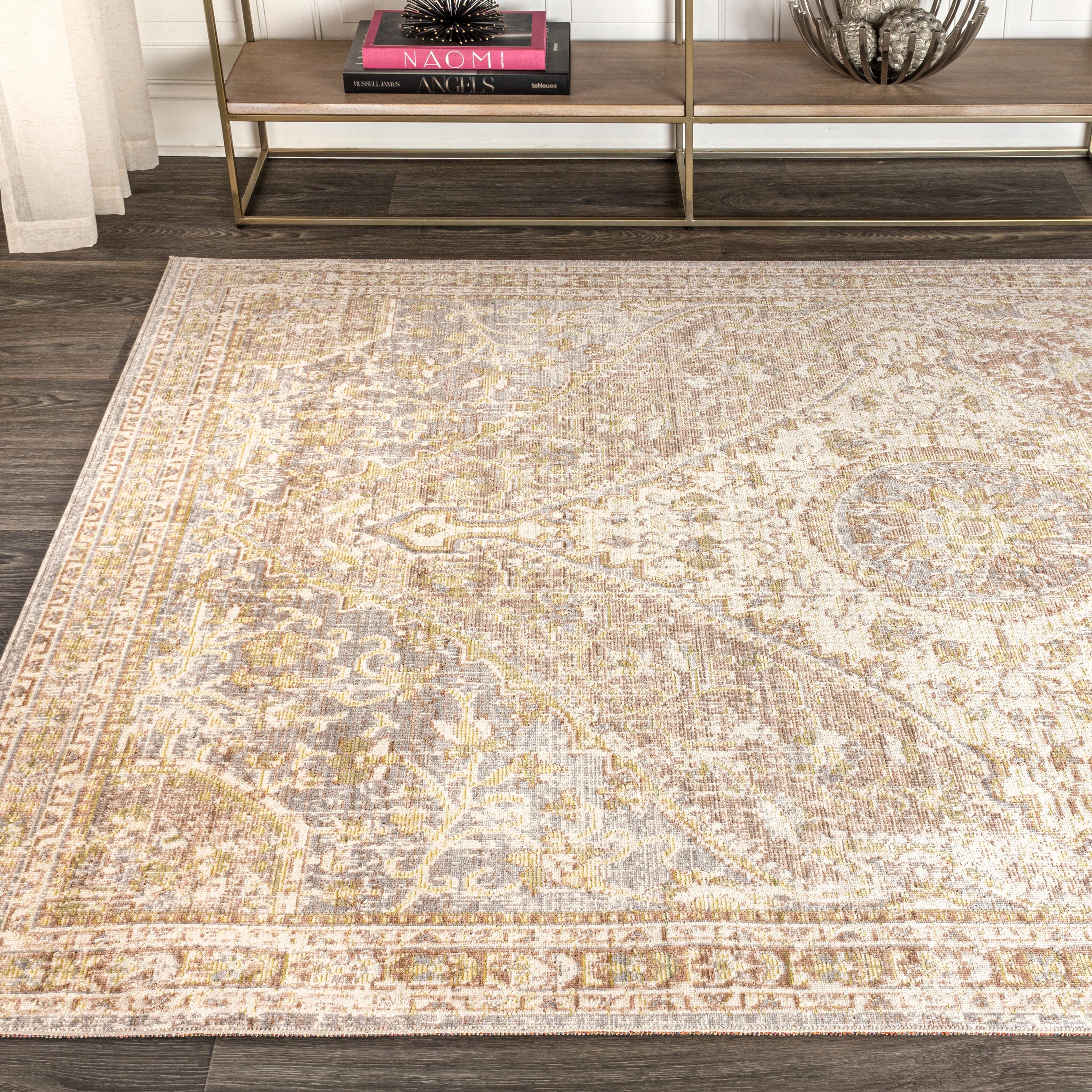 Jonathan Y Petras 5' x 8' Area Rug, Gray, large