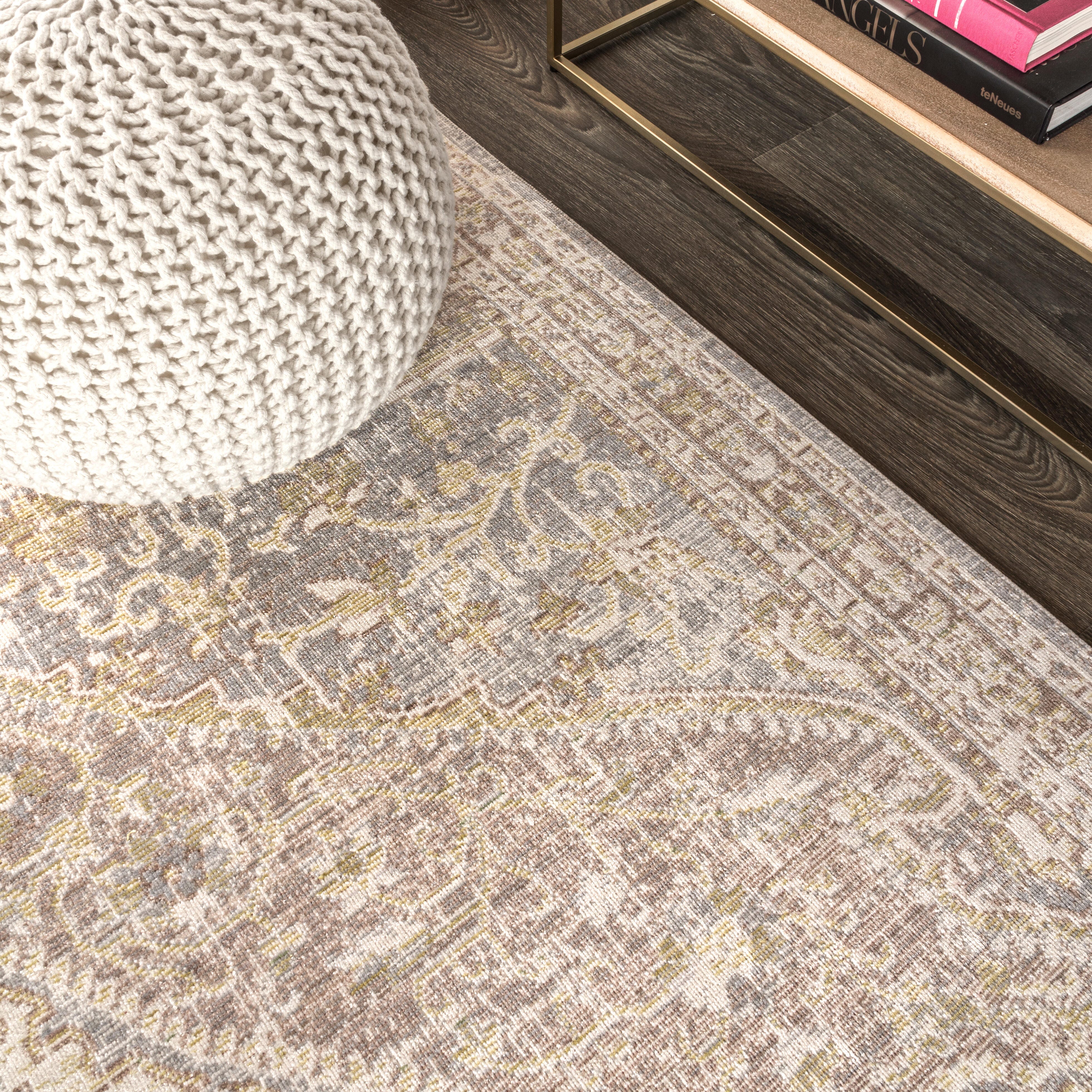 Jonathan Y Petras 5' x 8' Area Rug, Gray, large
