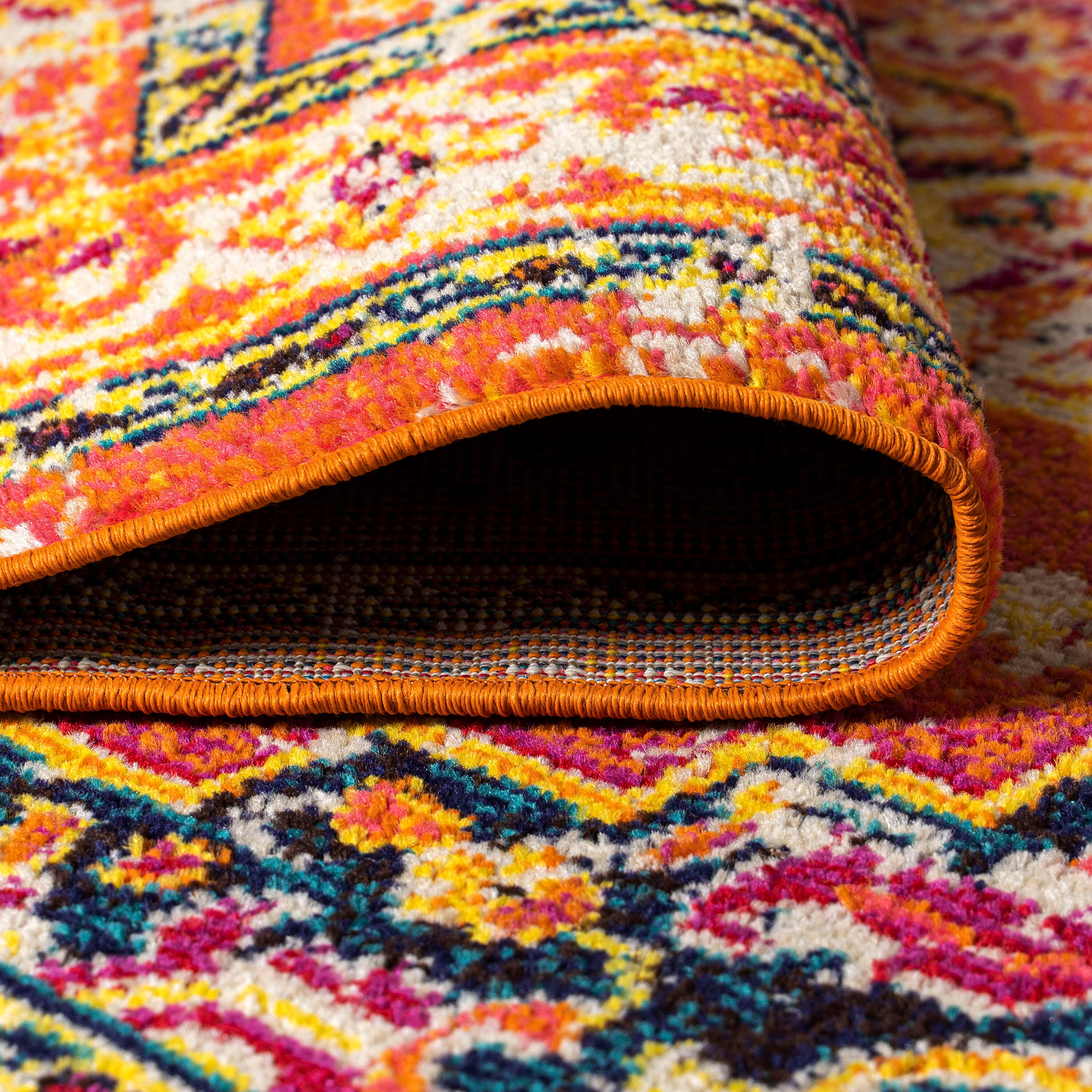 Jonathan Y Brooklyn 8' x 10' Area Rug, Orange/Blue, large