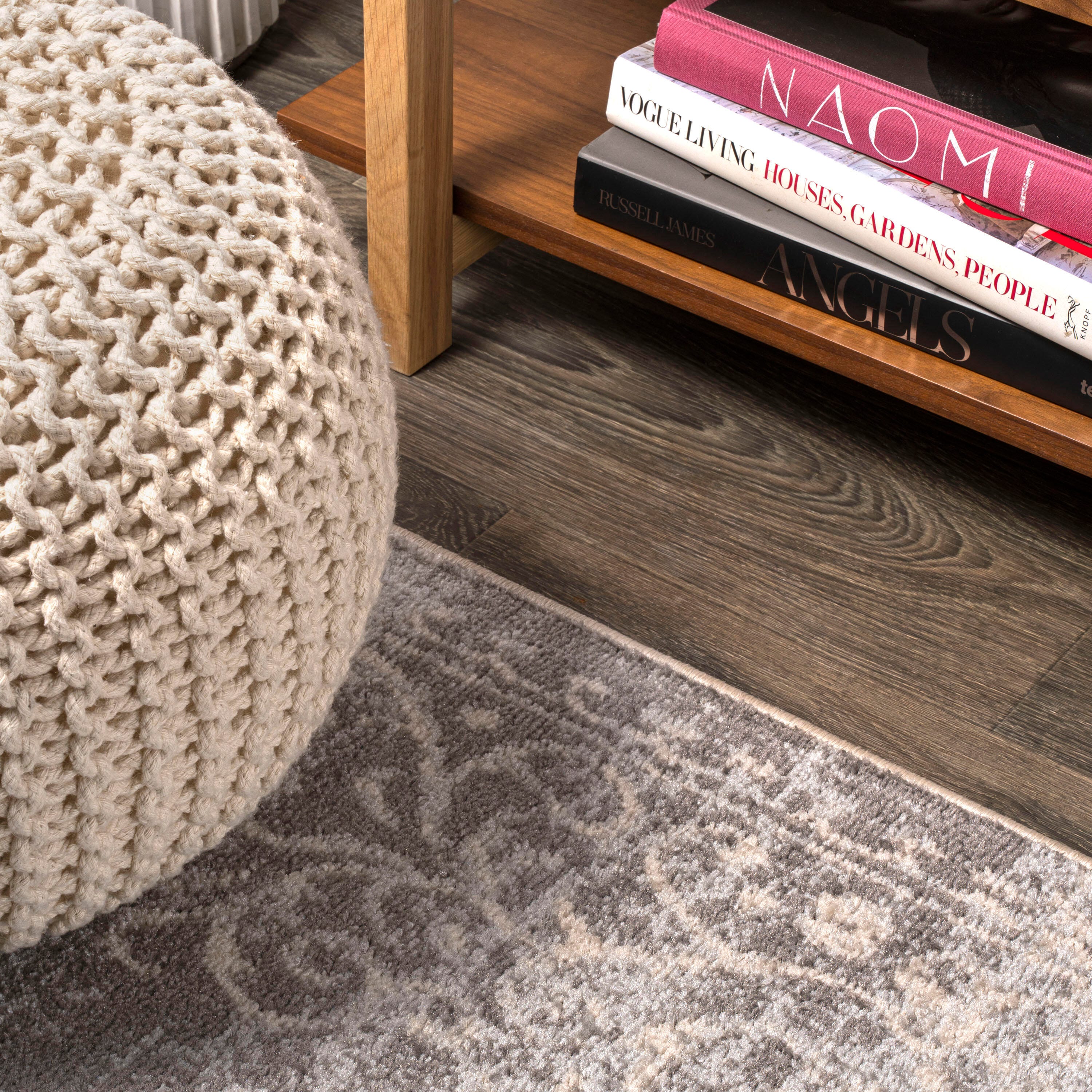 Jonathan Y Minori Filigree 2' x 8' Area Rug, Gray, large