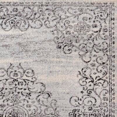 Jonathan Y Minori Filigree 4' x 6' Area Rug, Gray, large