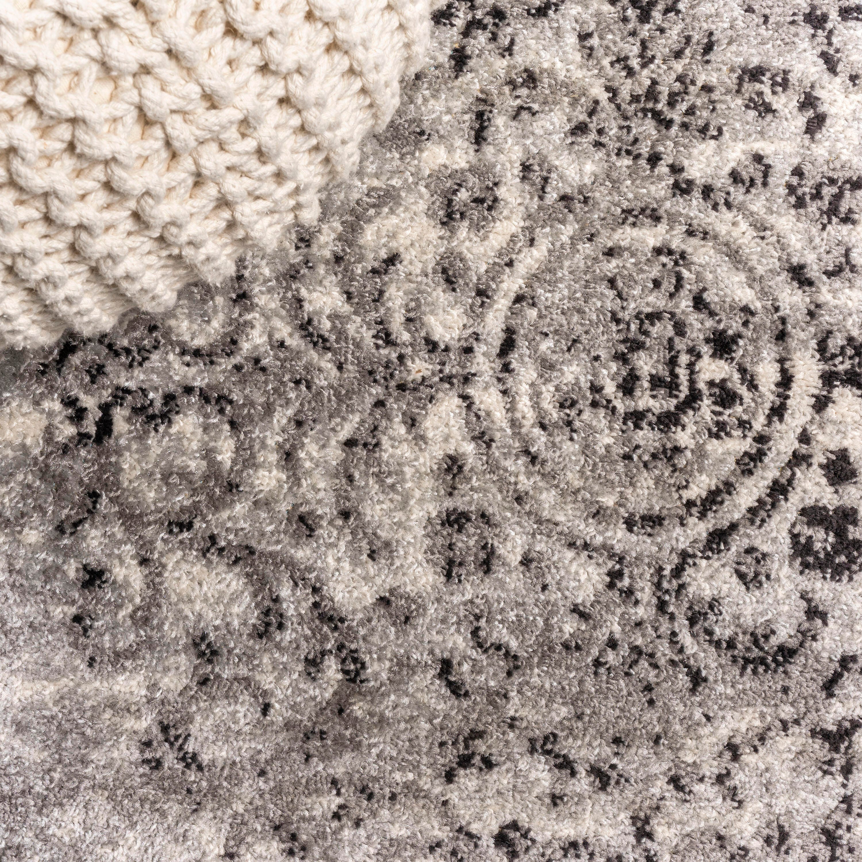 Jonathan Y Minori Filigree 4' x 6' Area Rug, Gray, large