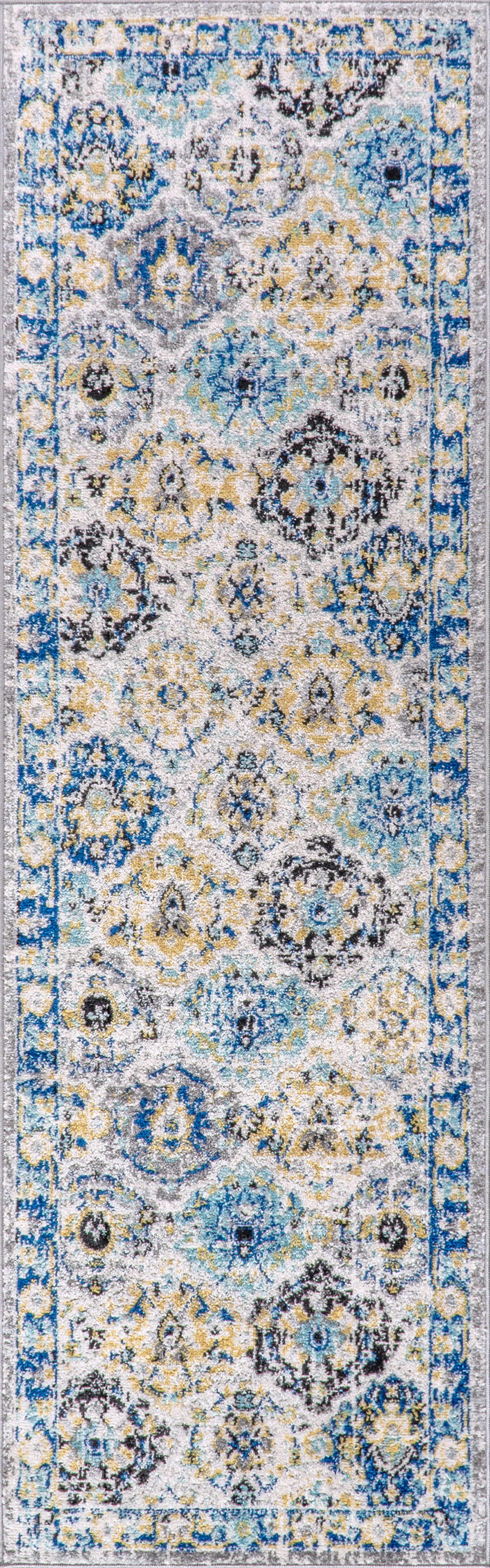 Jonathan Y Persian 2' x 8' Area Rug, Blue, large