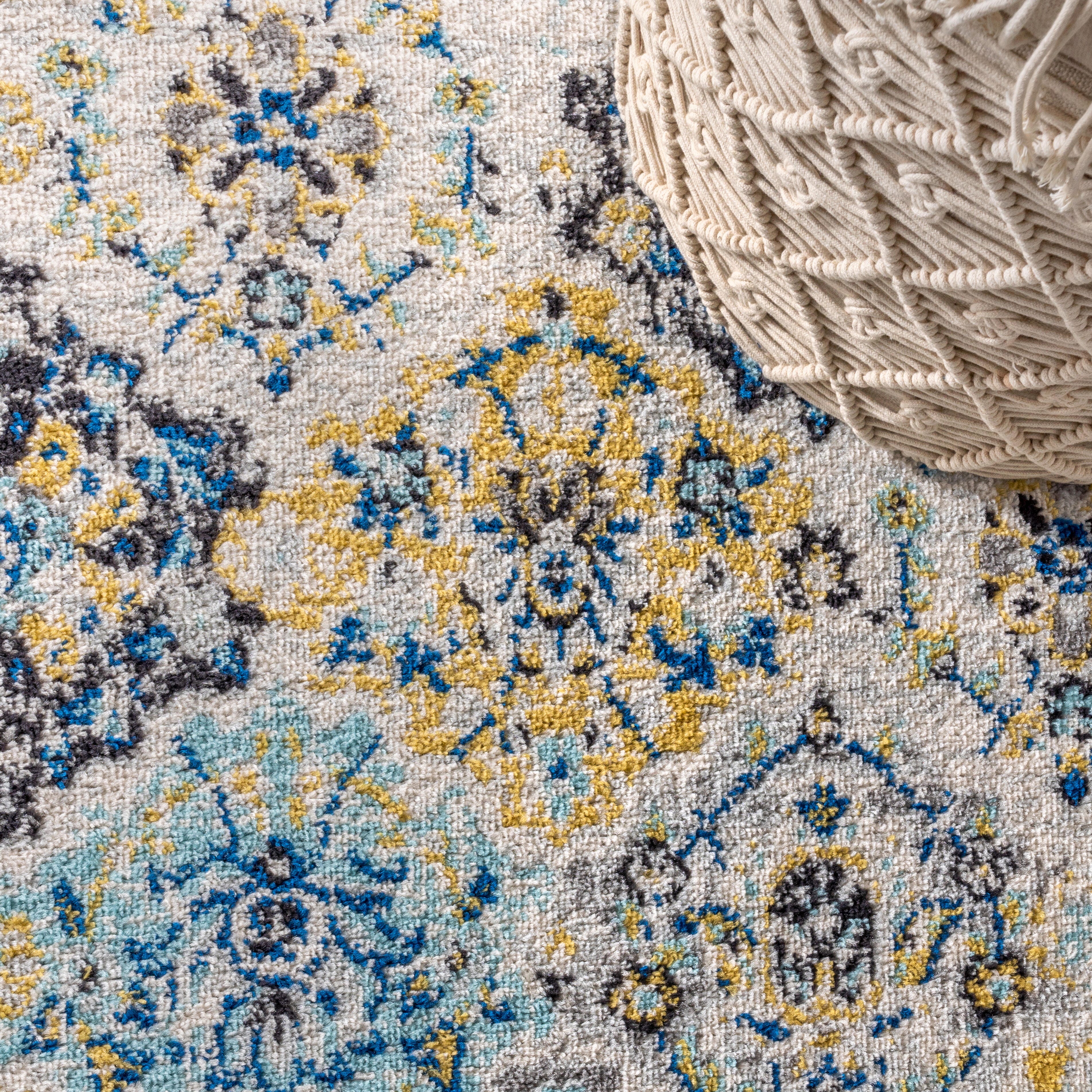 Jonathan Y Persian 4' x 6' Area Rug, Blue, large