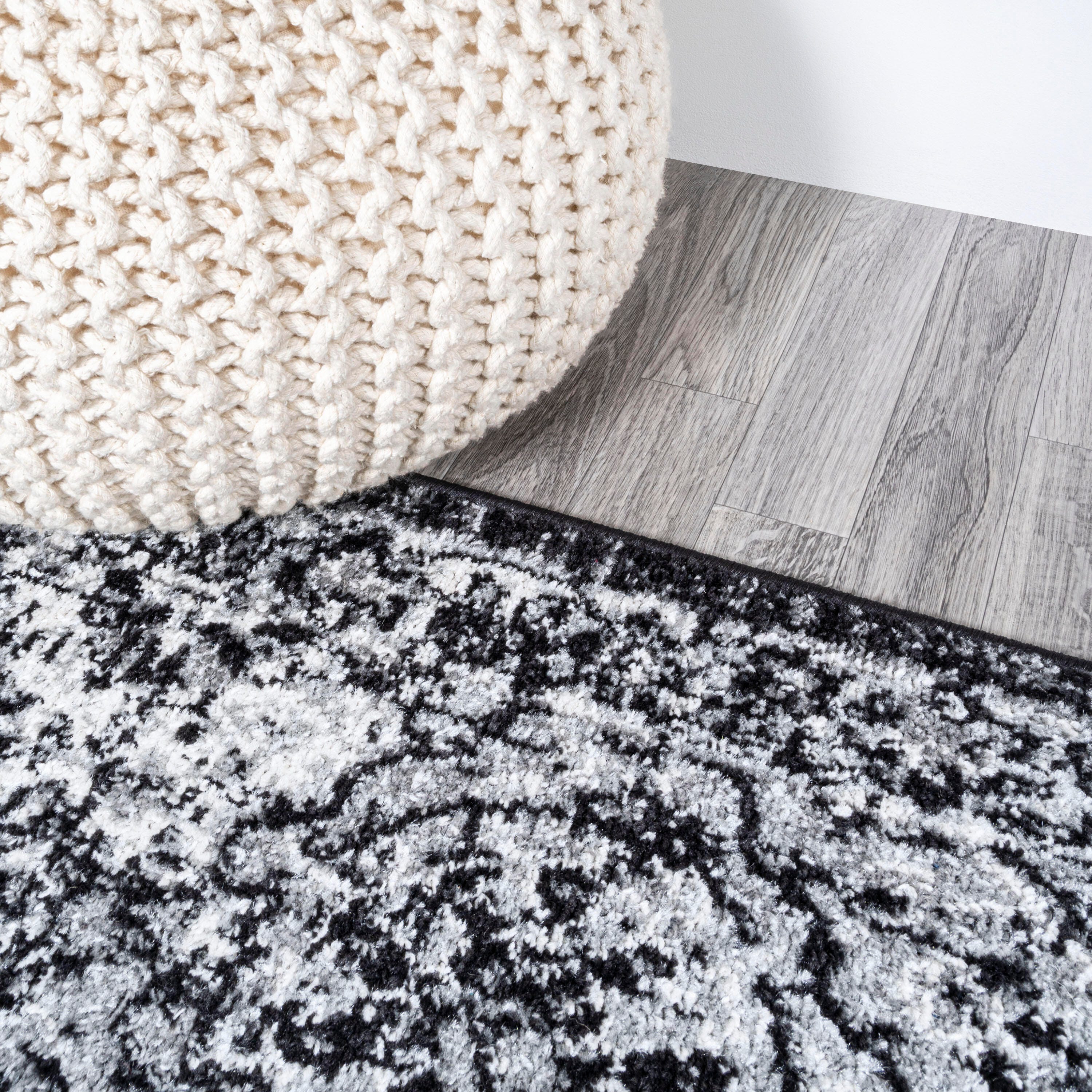 Jonathan Y Persian 8' x 10' Area Rug, Black/Ivory, large