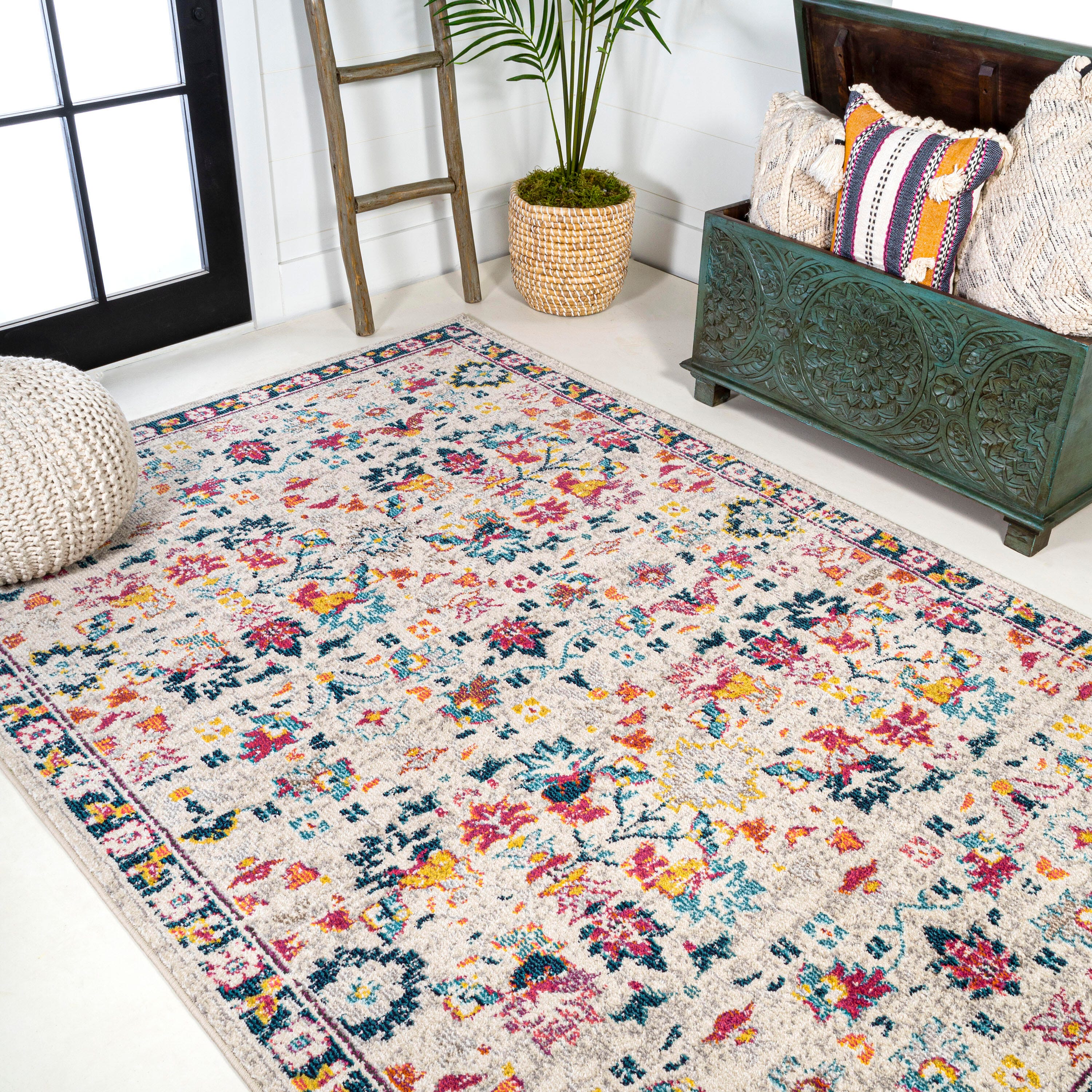 Jonathan Y Persian 3' x 5' Area Rug, Beige/Multi, large