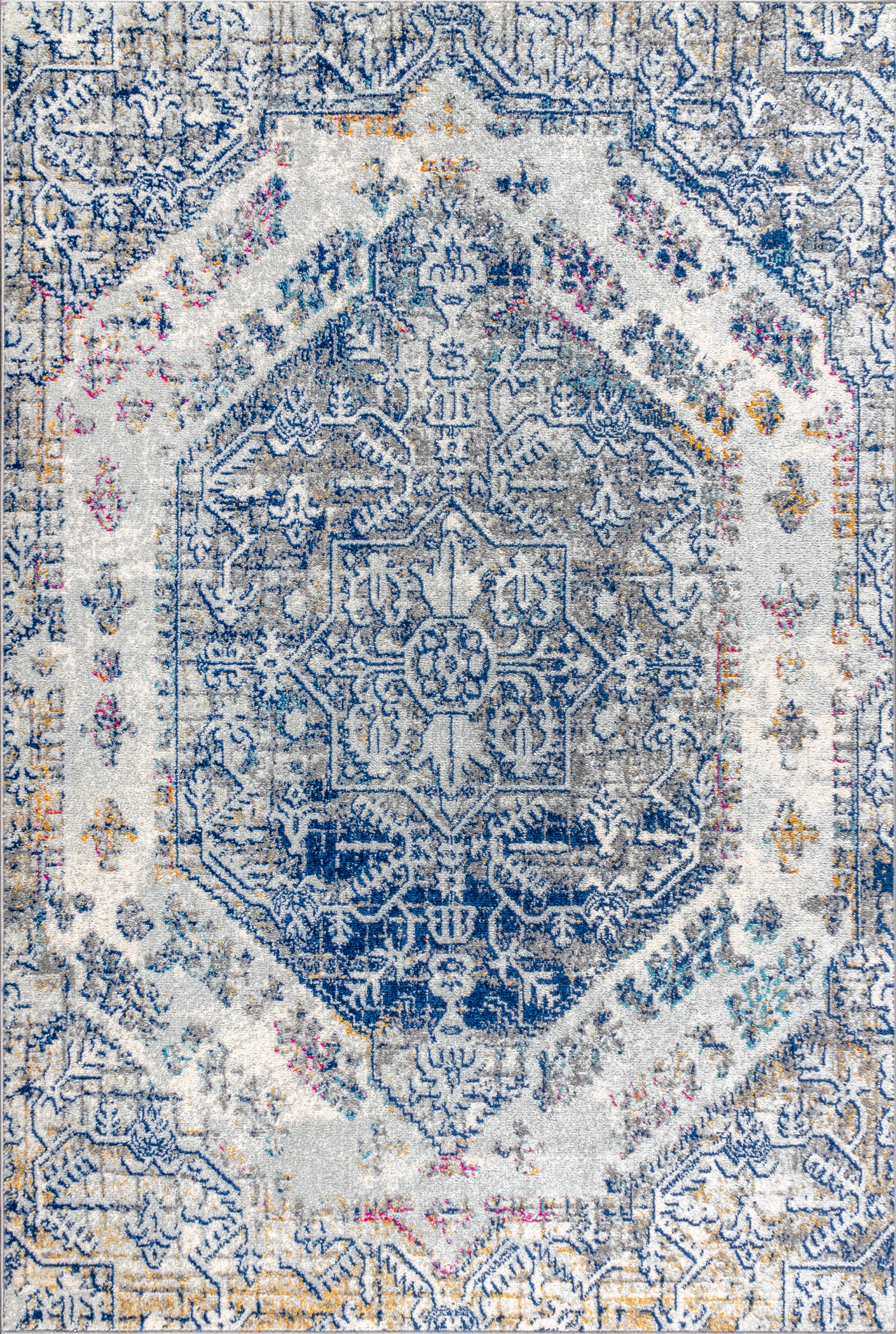 Jonathan Y Persian 5' x 8' Medallion Area Rug, Blue, large