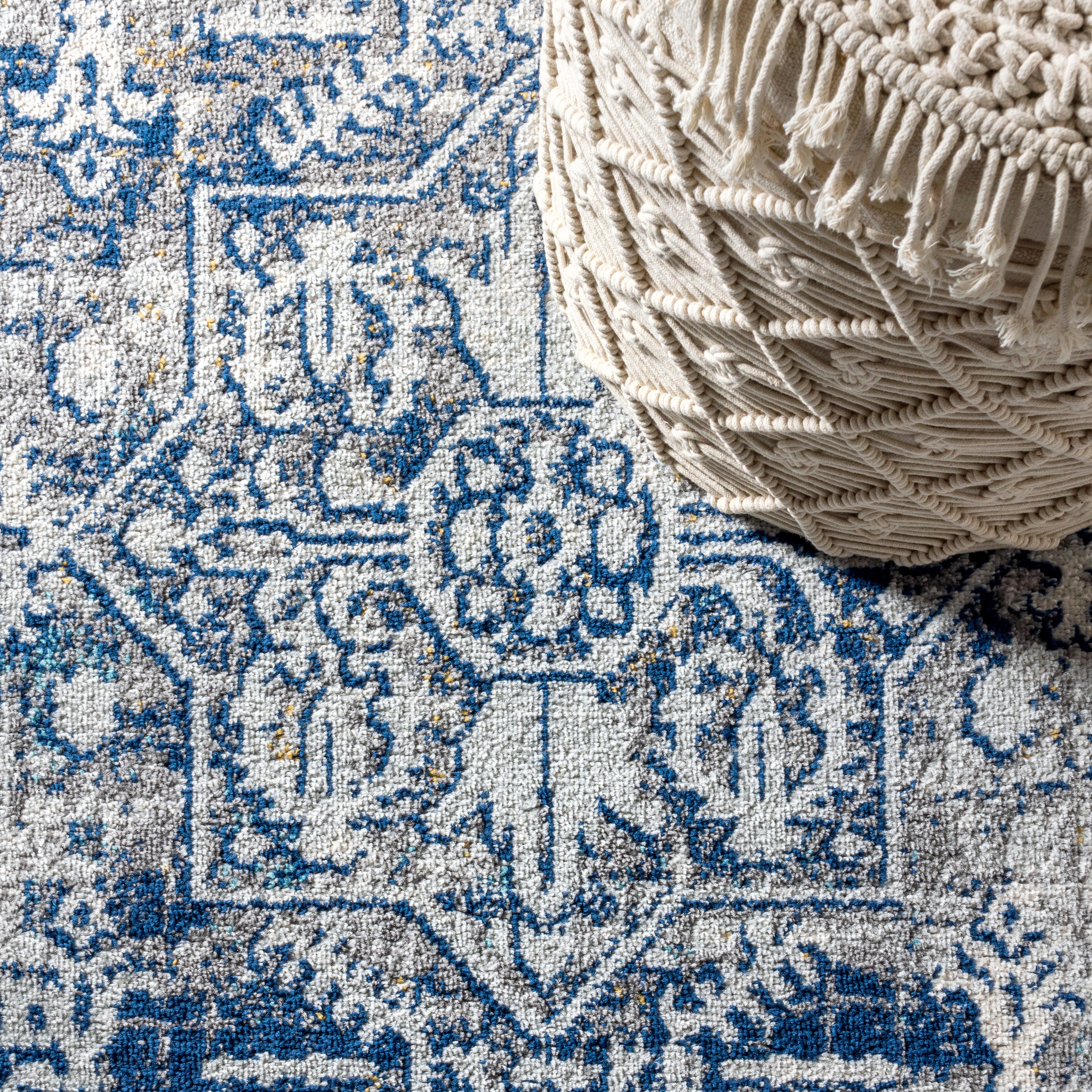 Jonathan Y Persian 5' x 8' Medallion Area Rug, Blue, large