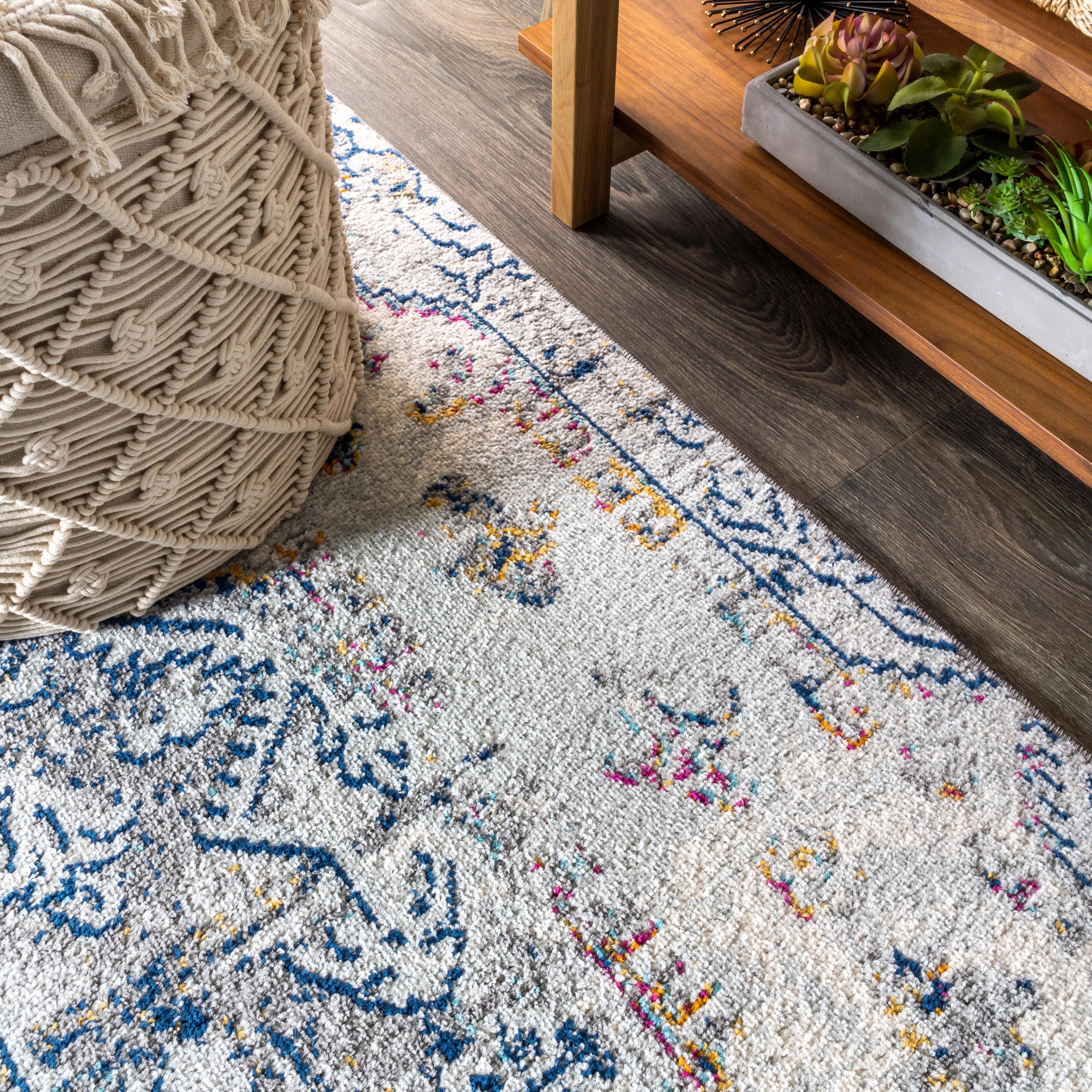 Jonathan Y Persian 8' x 10' Medallion Area Rug, Blue, large
