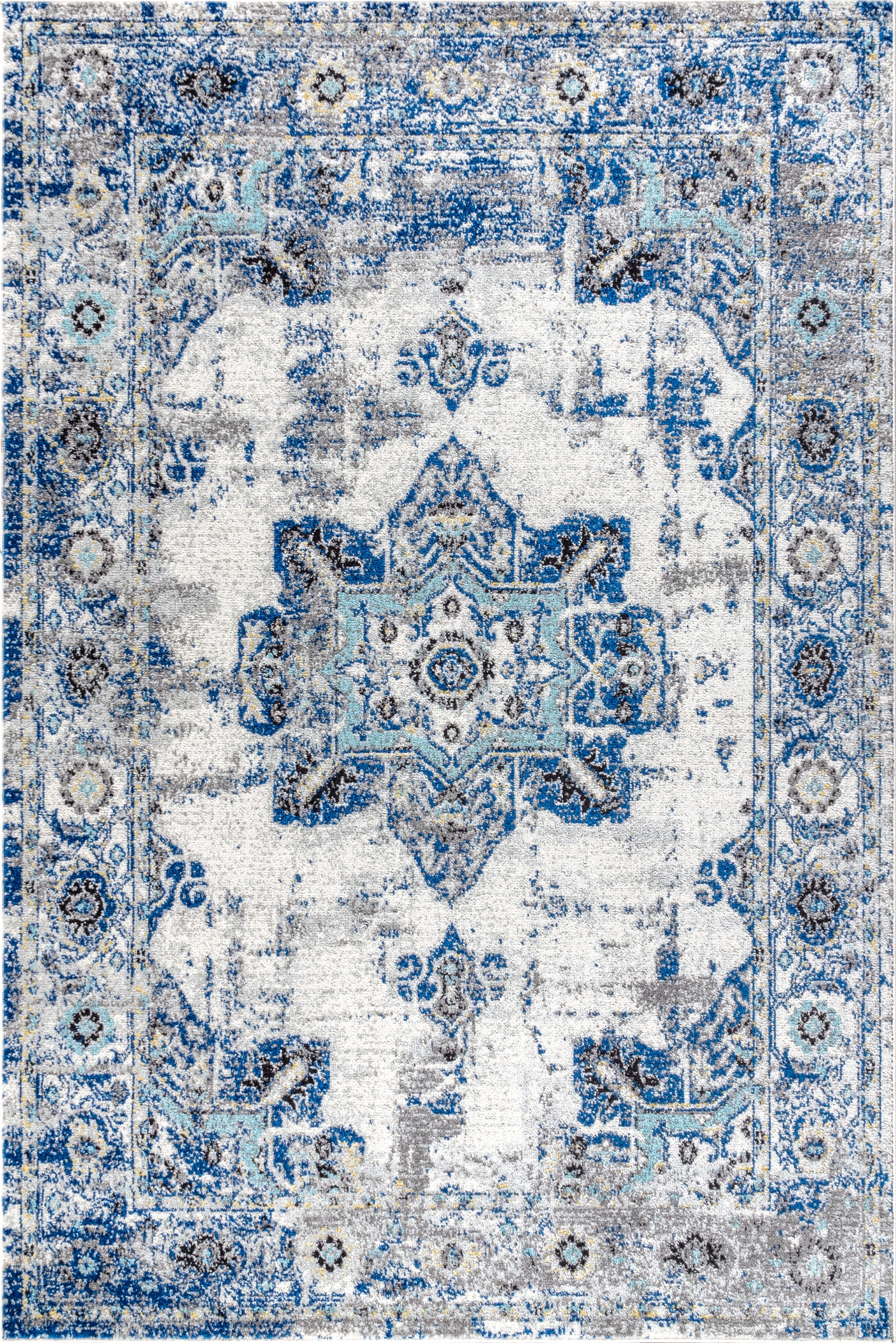Jonathan Y 5' x 8' Medallion Area Rug, Cream, large