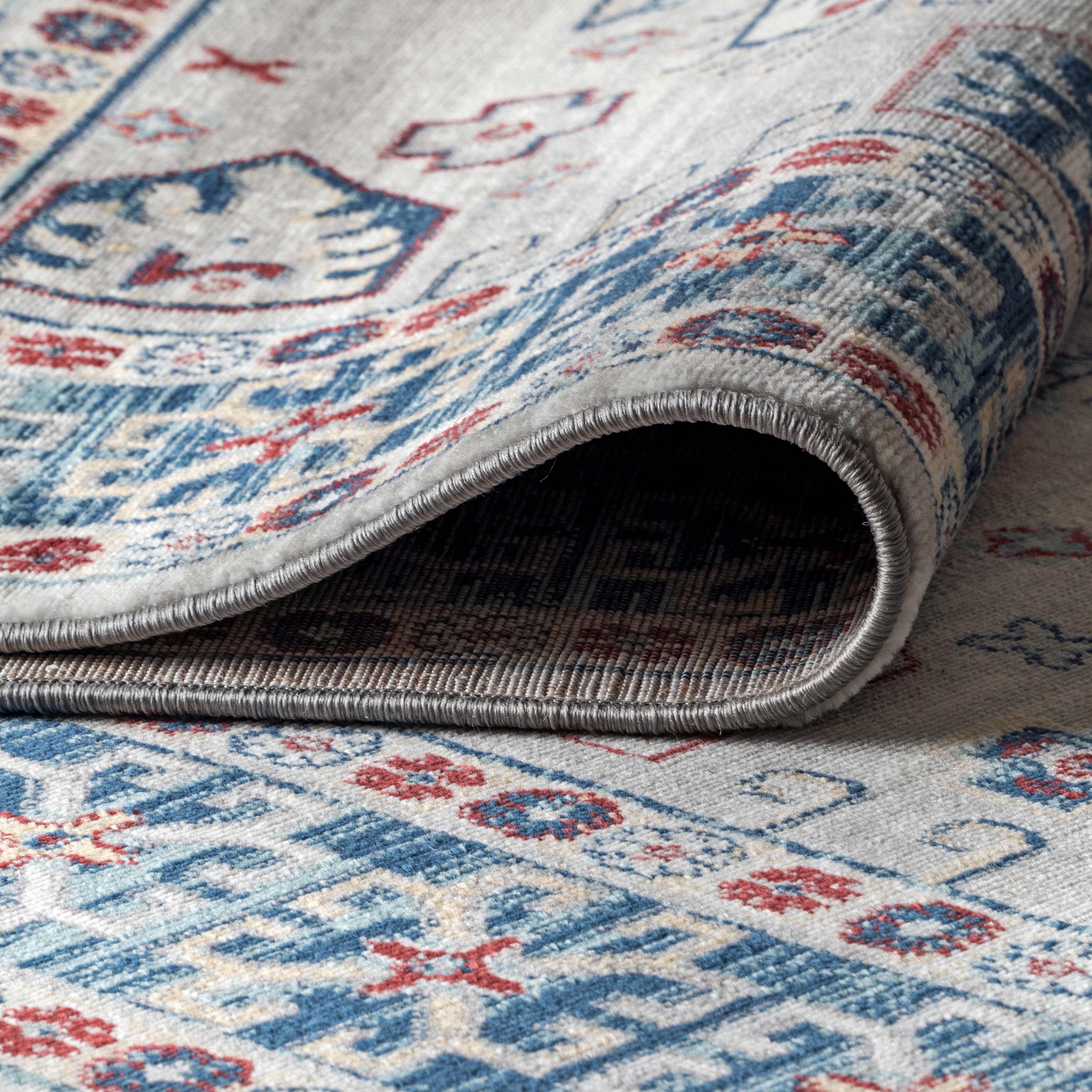 Jonathan Y Modern Persian 4' x 6' Area Rug, Dark Blue, large