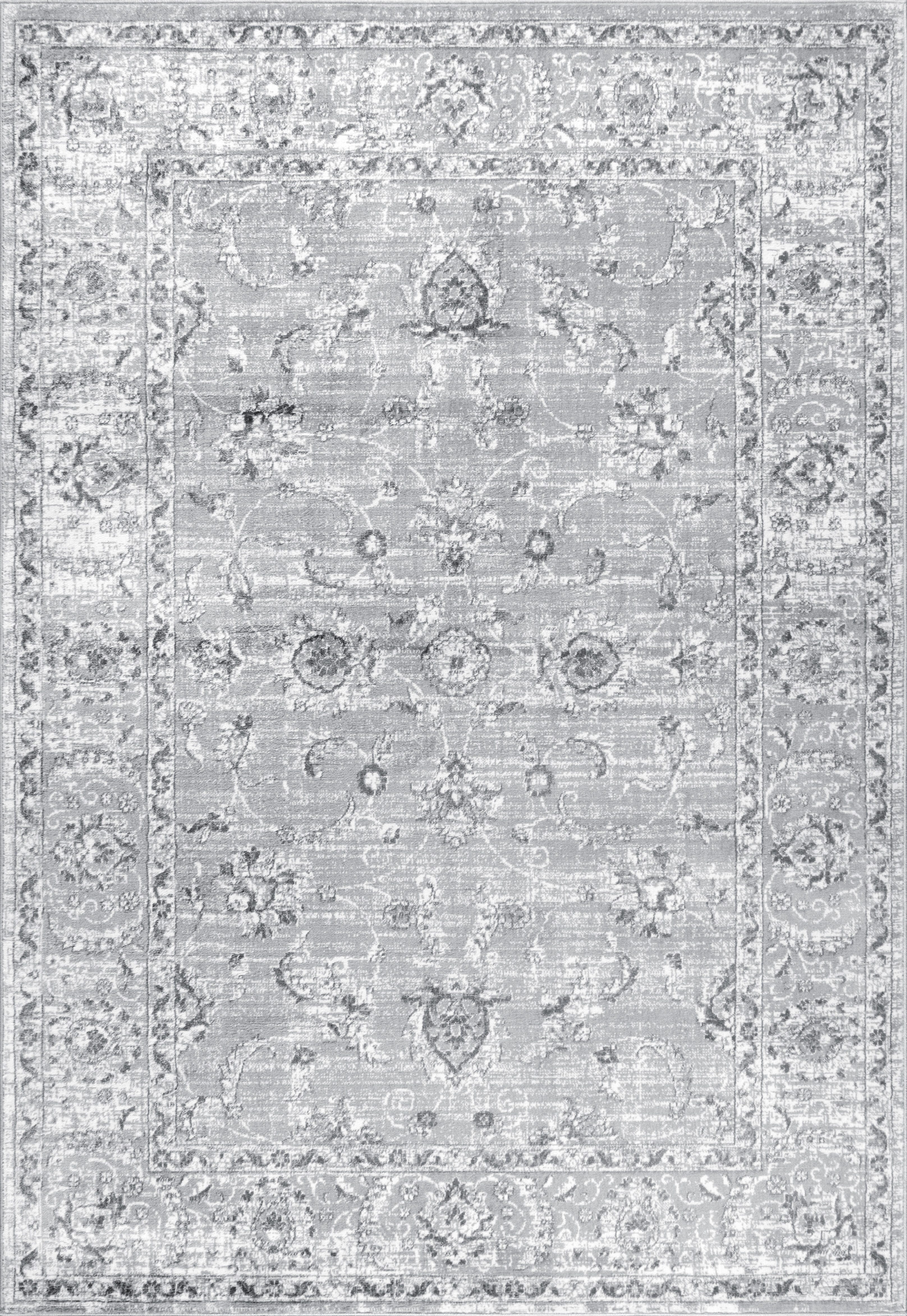 Jonathan Y Modern Persian 8' x 10' Area Rug, Light Gray, large