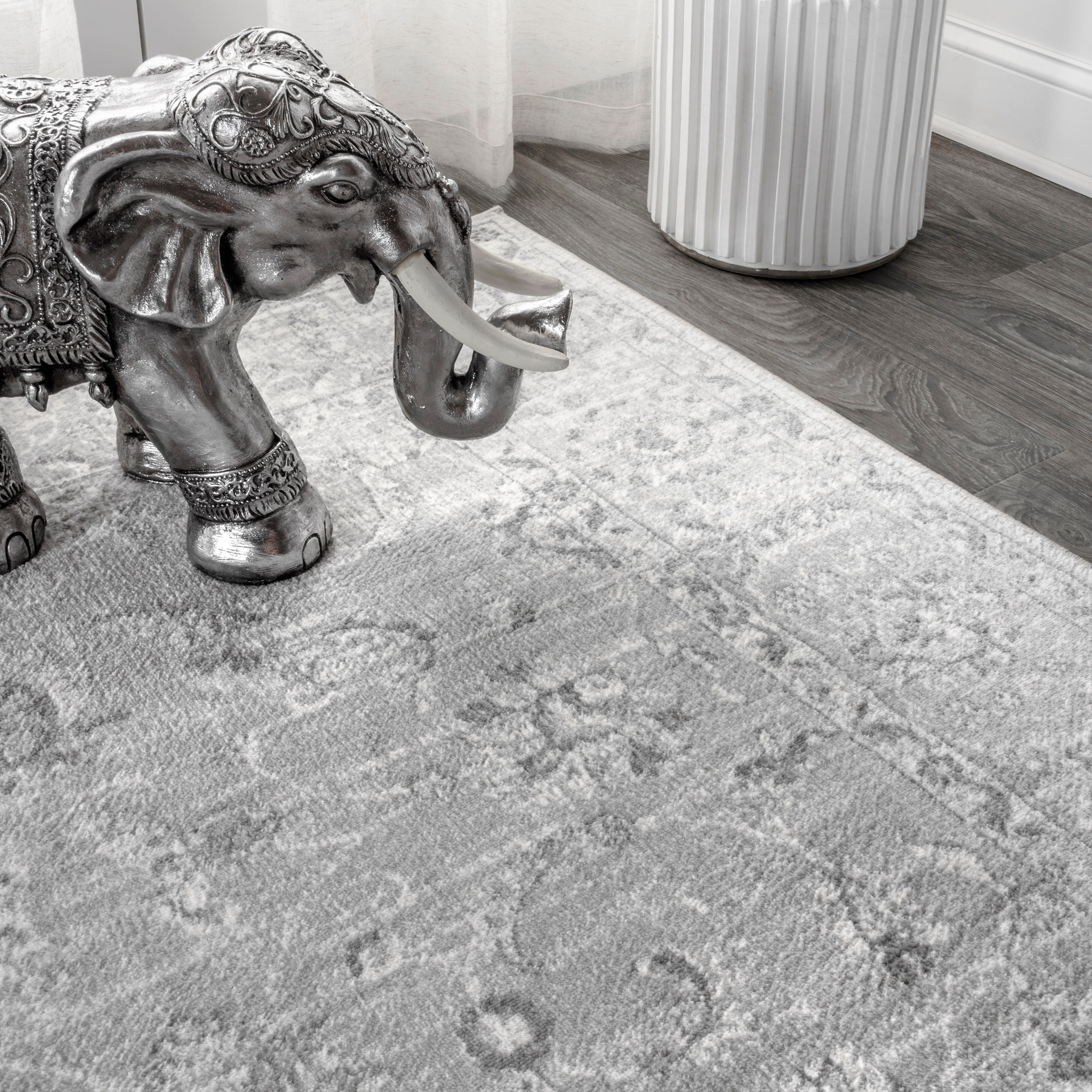 Jonathan Y Modern Persian 8' x 10' Area Rug, Light Gray, large