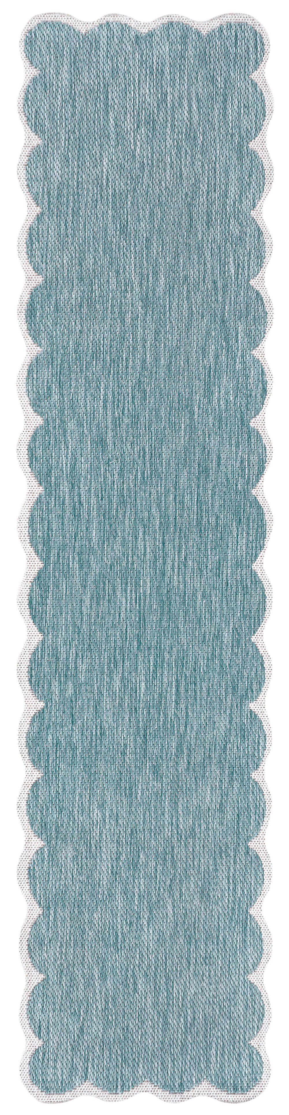 Jonathan Y Alice 2' x 8' Area Rug, Turquoise/Cream, large