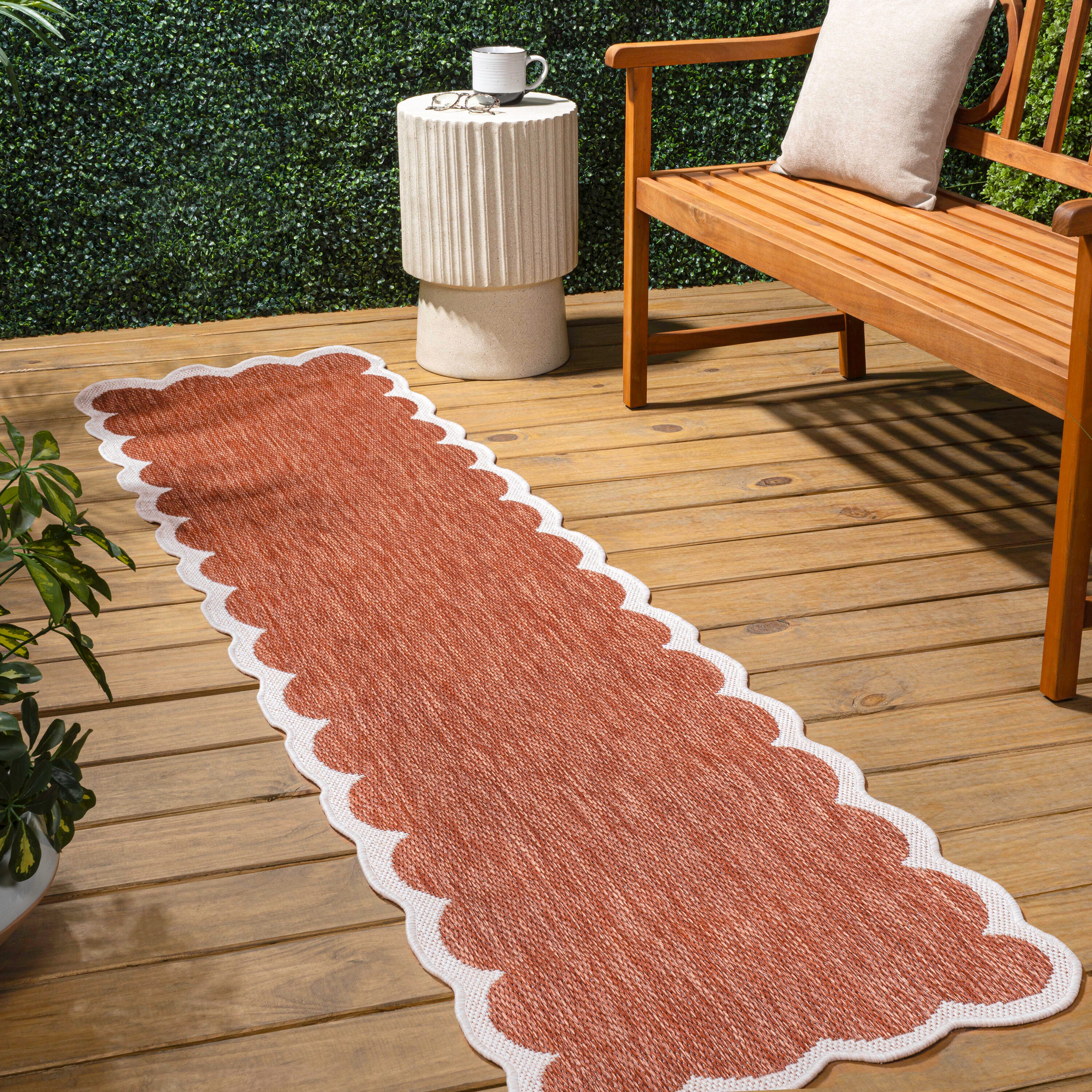 Jonathan Y Alice 2' x 8' Area Rug, Terra/Cream, large