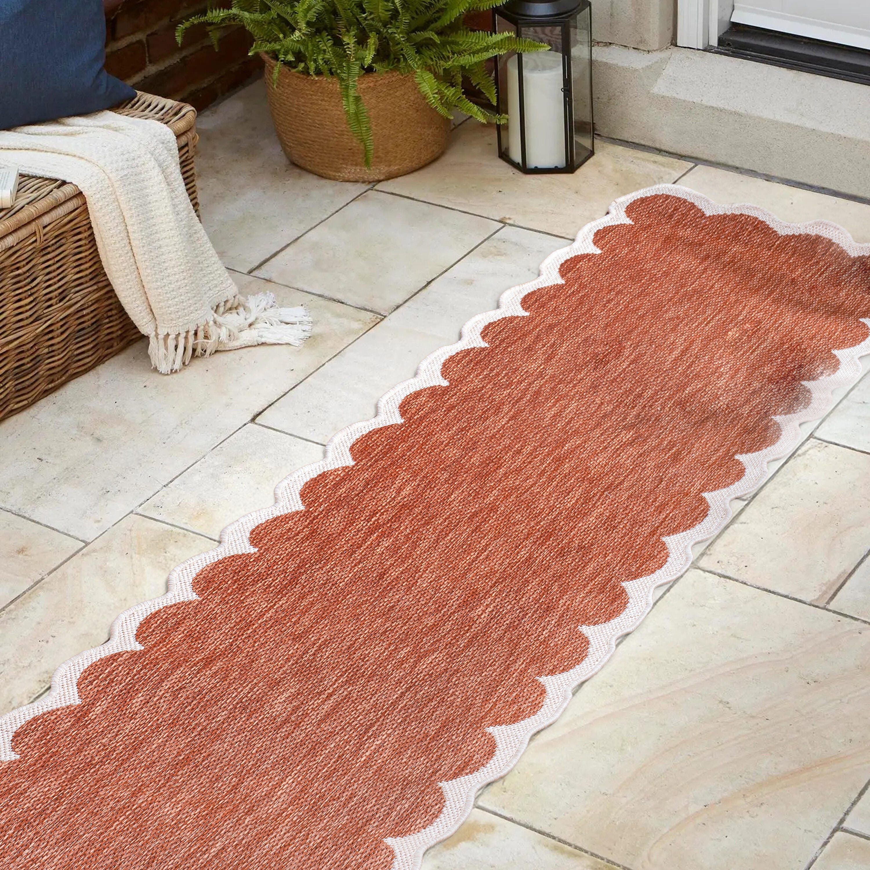 Jonathan Y Alice 2' x 8' Area Rug, Terra/Cream, large