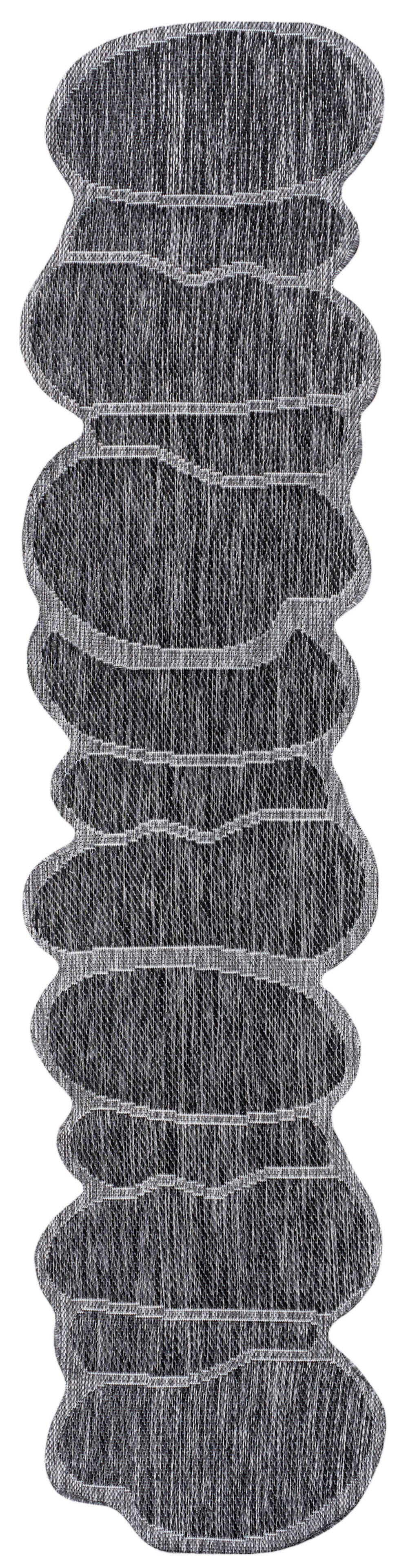 Jonathan Y Rustic 2' x 8' Area Rug, Dark Gray/Gray, large