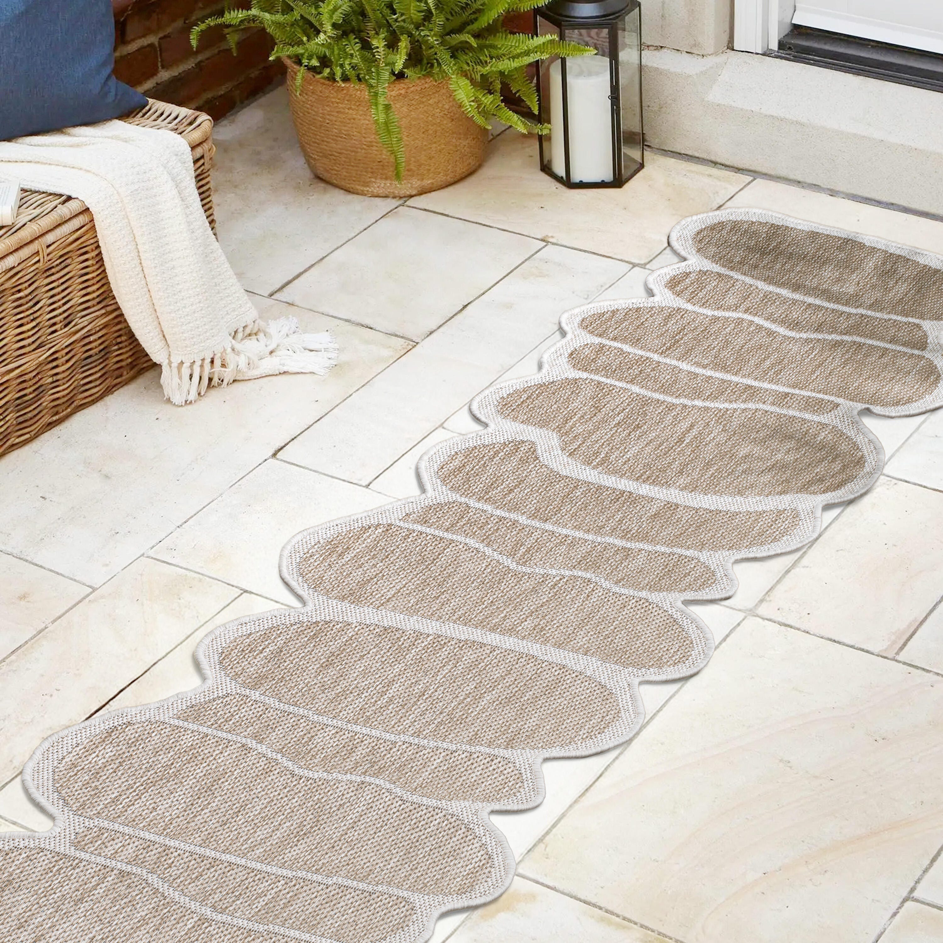 Jonathan Y Rustic 2' x 8' Area Rug, Beige/Cream, large