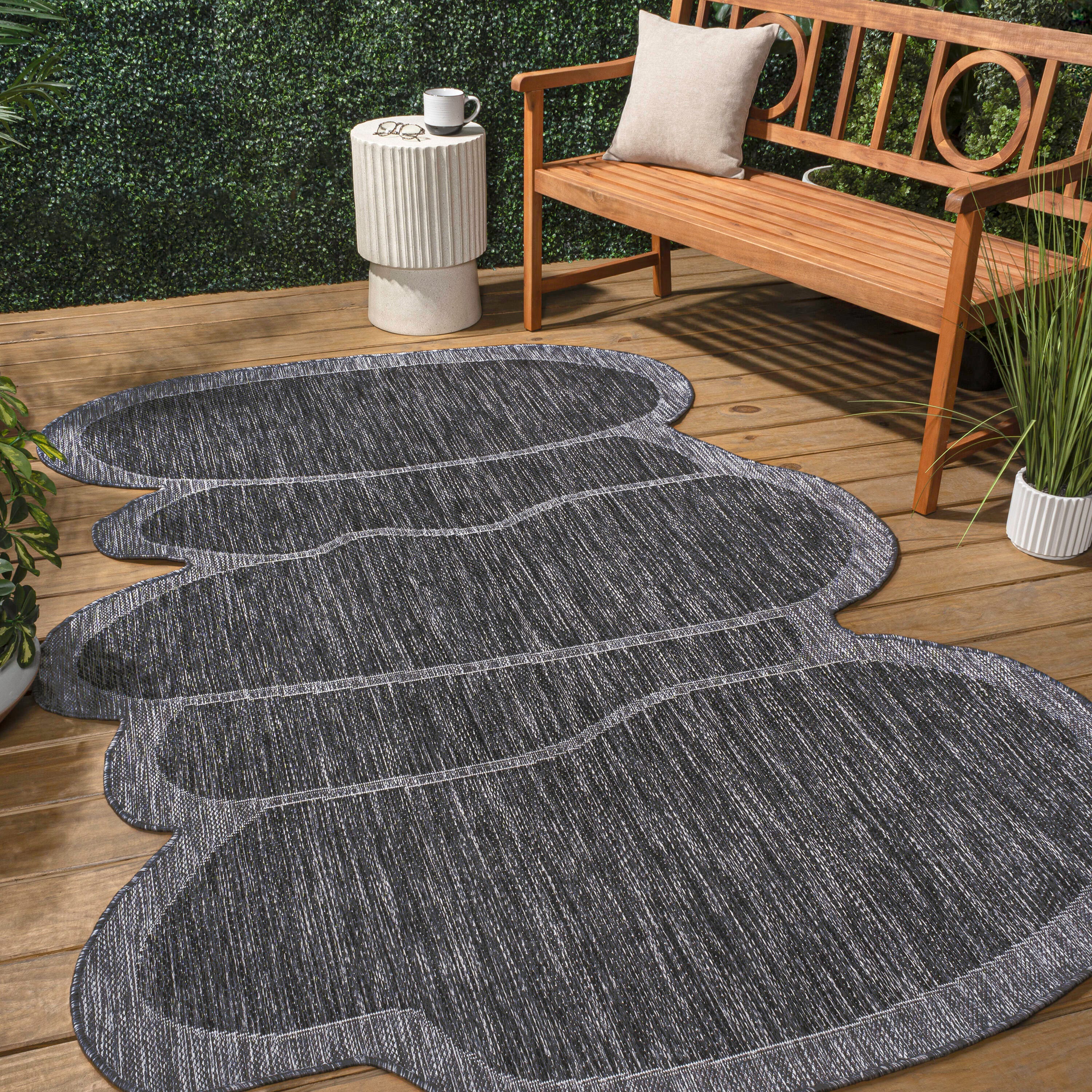 Jonathan Y Rustic 4' x 6' Area Rug, Dark Gray/Gray, large