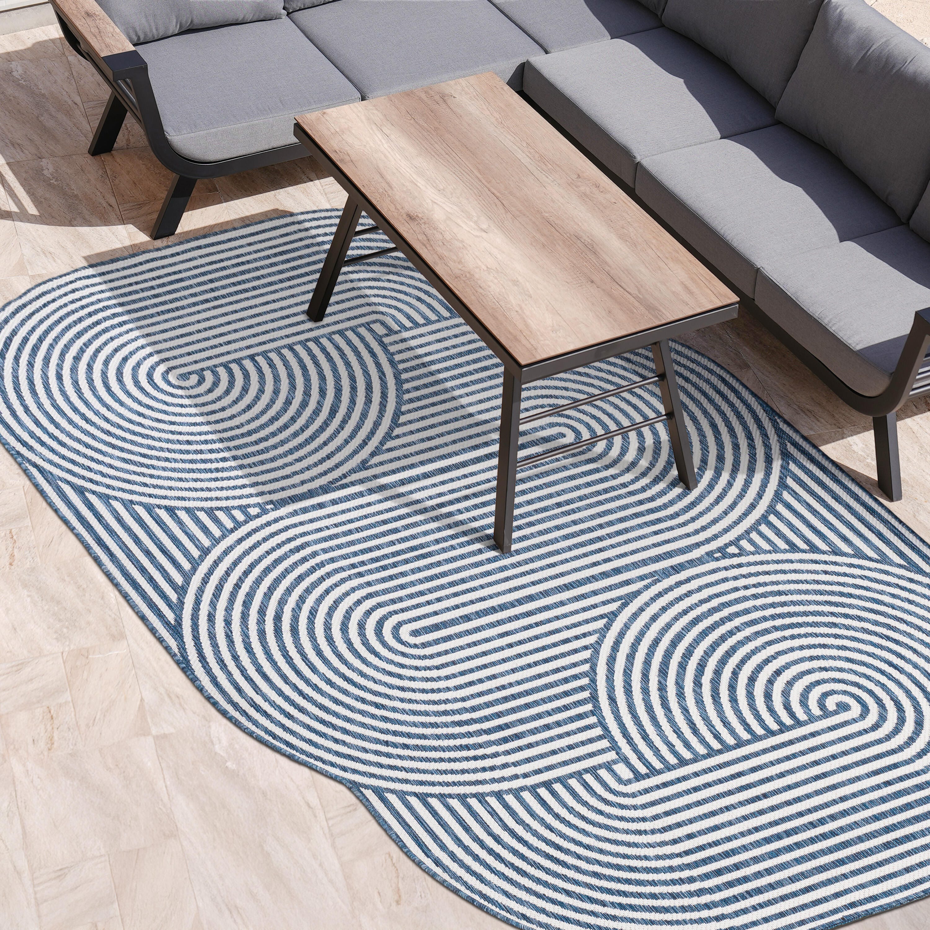 Jonathan Y Margot 6' x 9' Area Rug, Cream/Navy, large