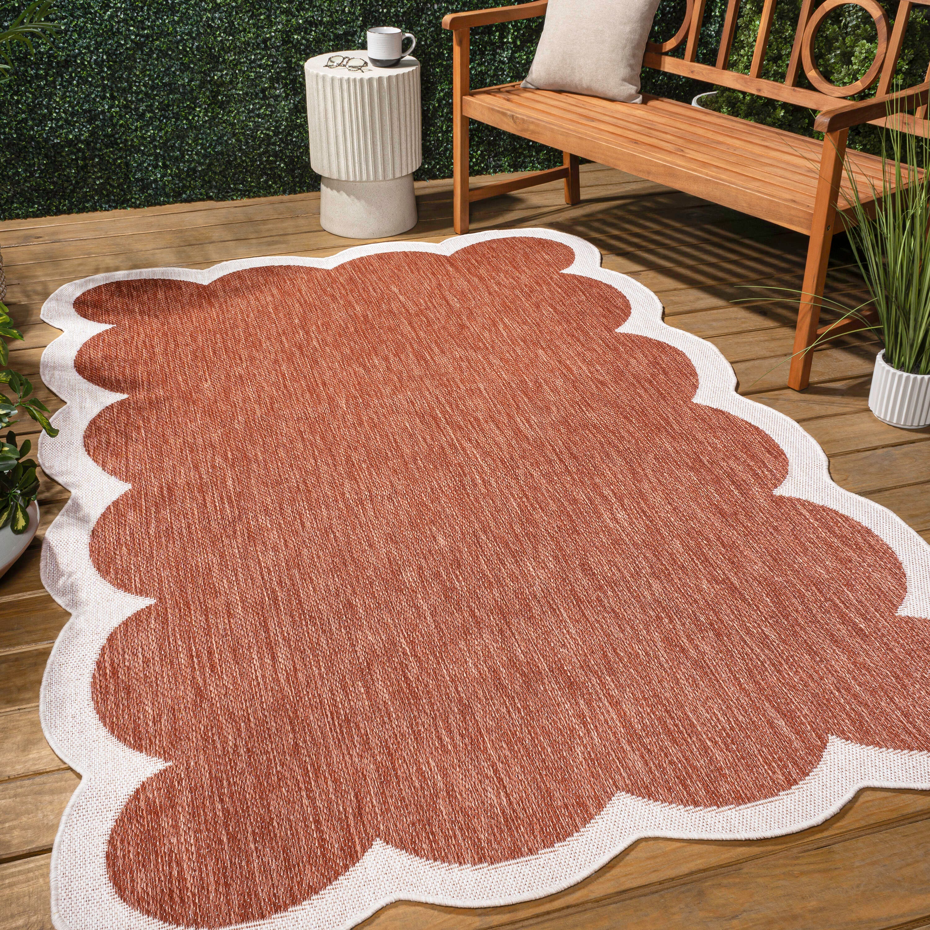 Jonathan Y Alice 8' x 10' Area Rug, Terra/Cream, large