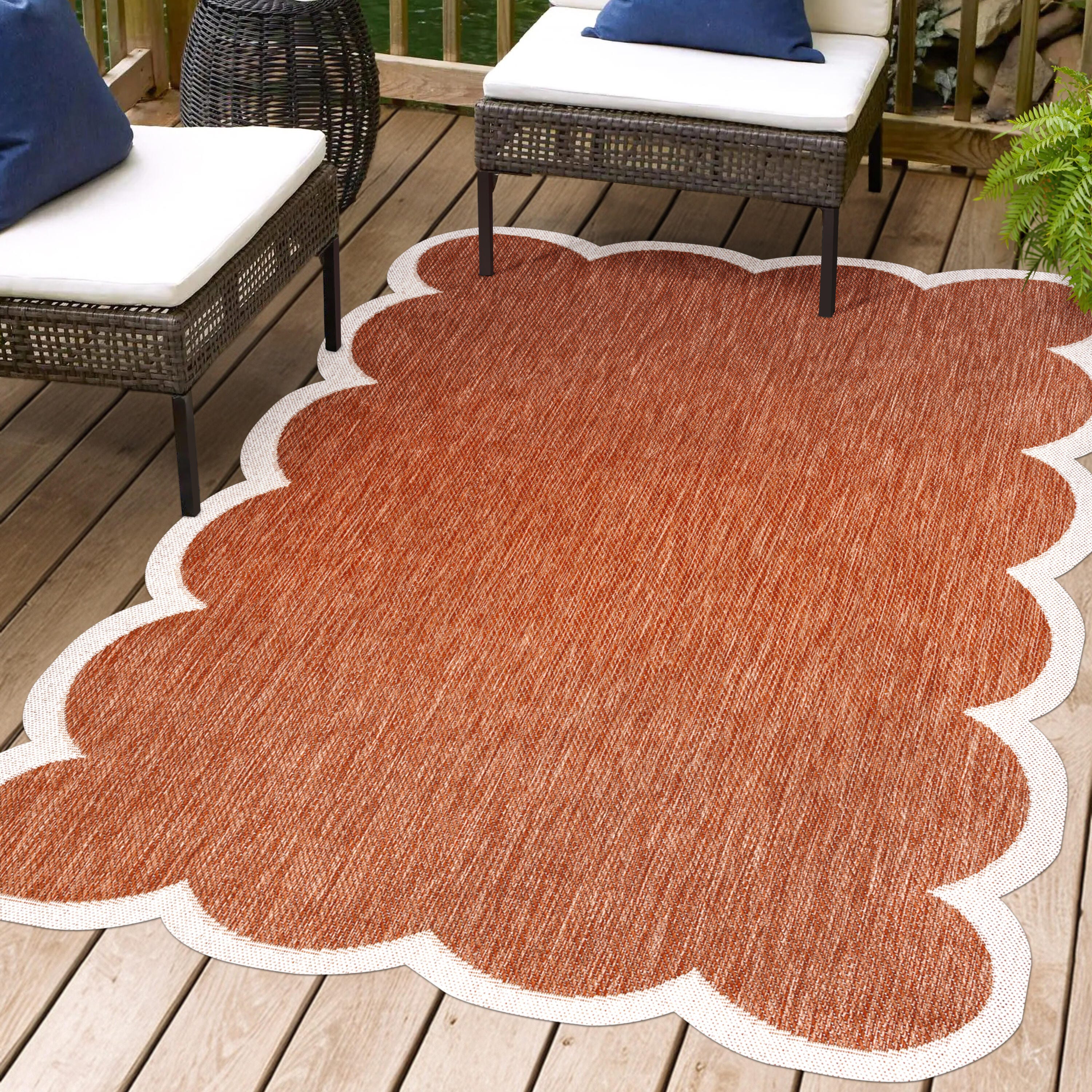 Jonathan Y Alice 8' x 10' Area Rug, Terra/Cream, large