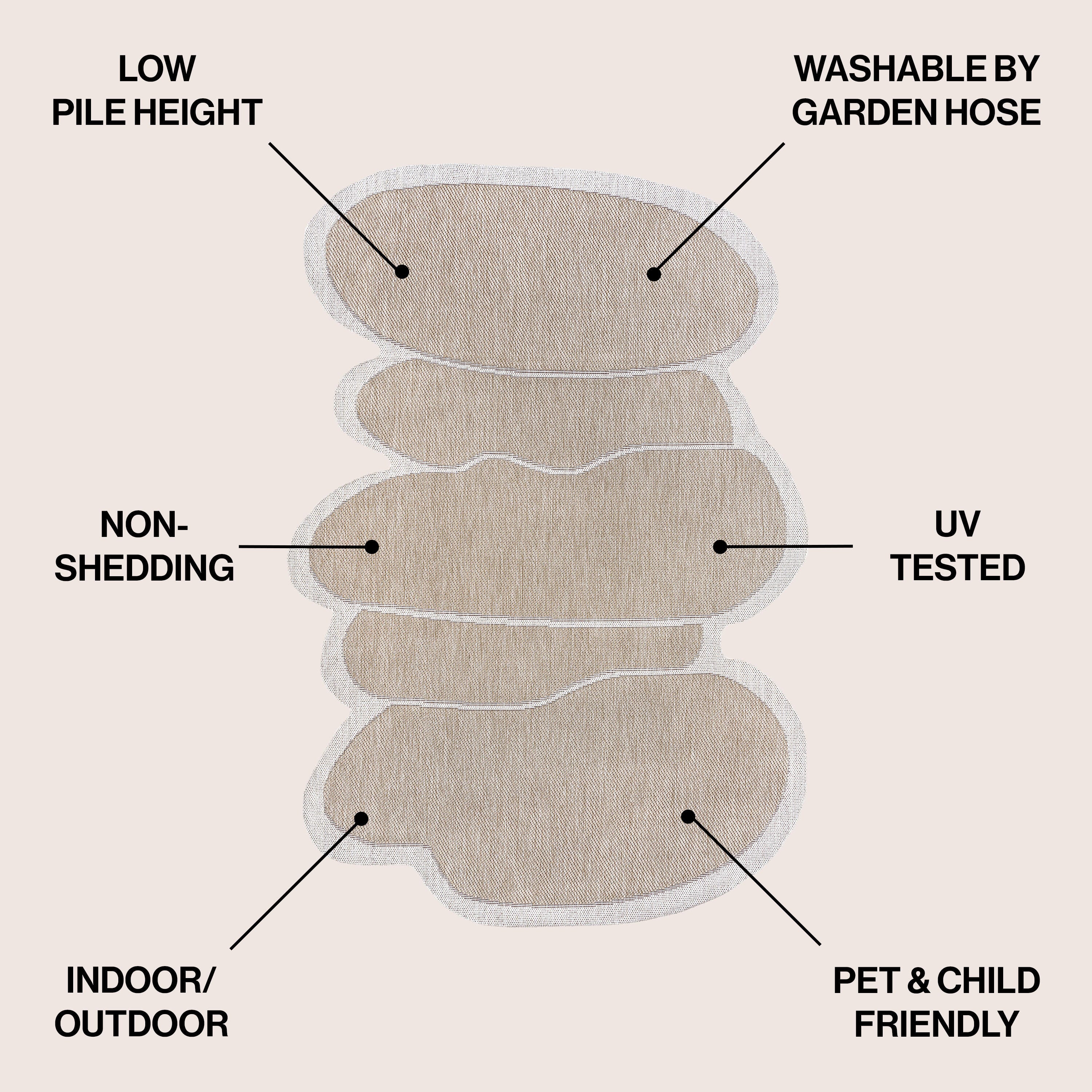 Jonathan Y Rustic 8' x 10' Area Rug, Beige/Cream, large