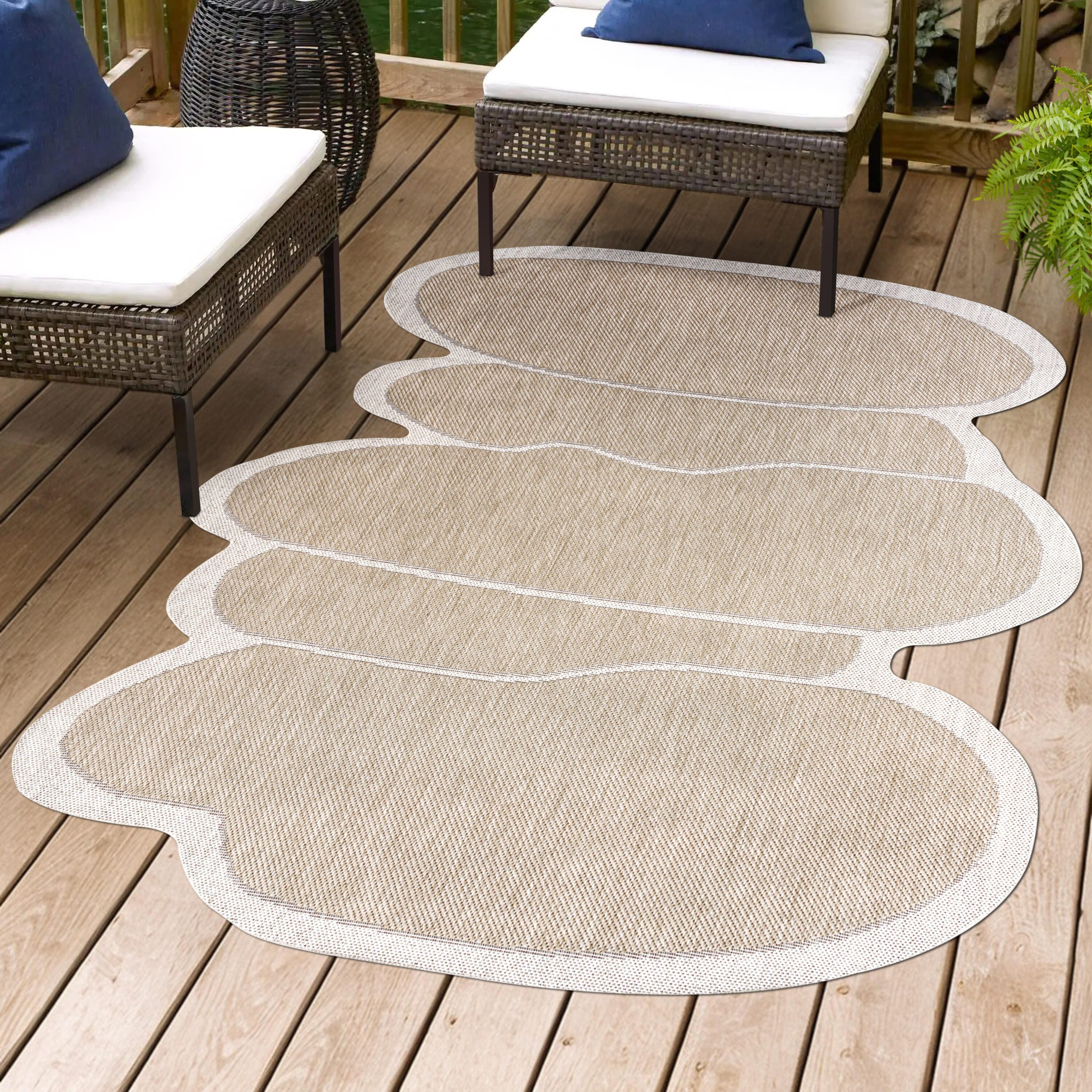 Jonathan Y Rustic 8' x 10' Area Rug, Beige/Cream, large
