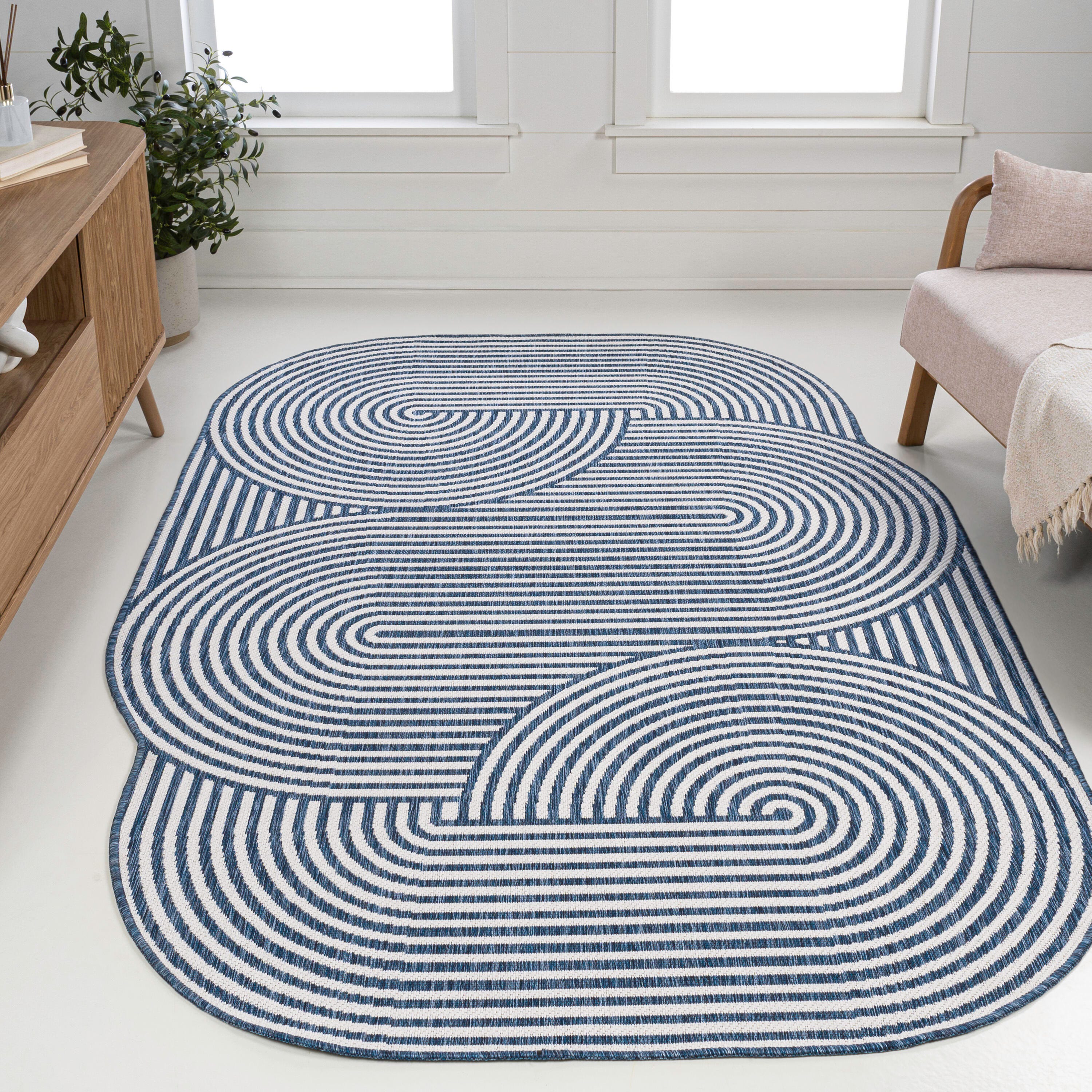 Jonathan Y Margot 8' x 10' Area Rug, Cream/Navy, large
