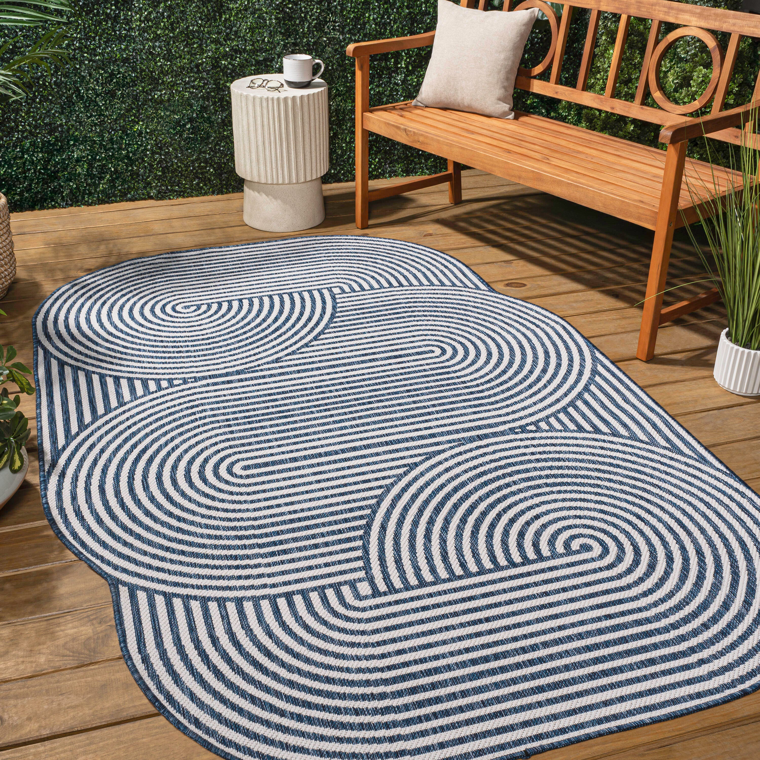 Jonathan Y Margot 8' x 10' Area Rug, Cream/Navy, large