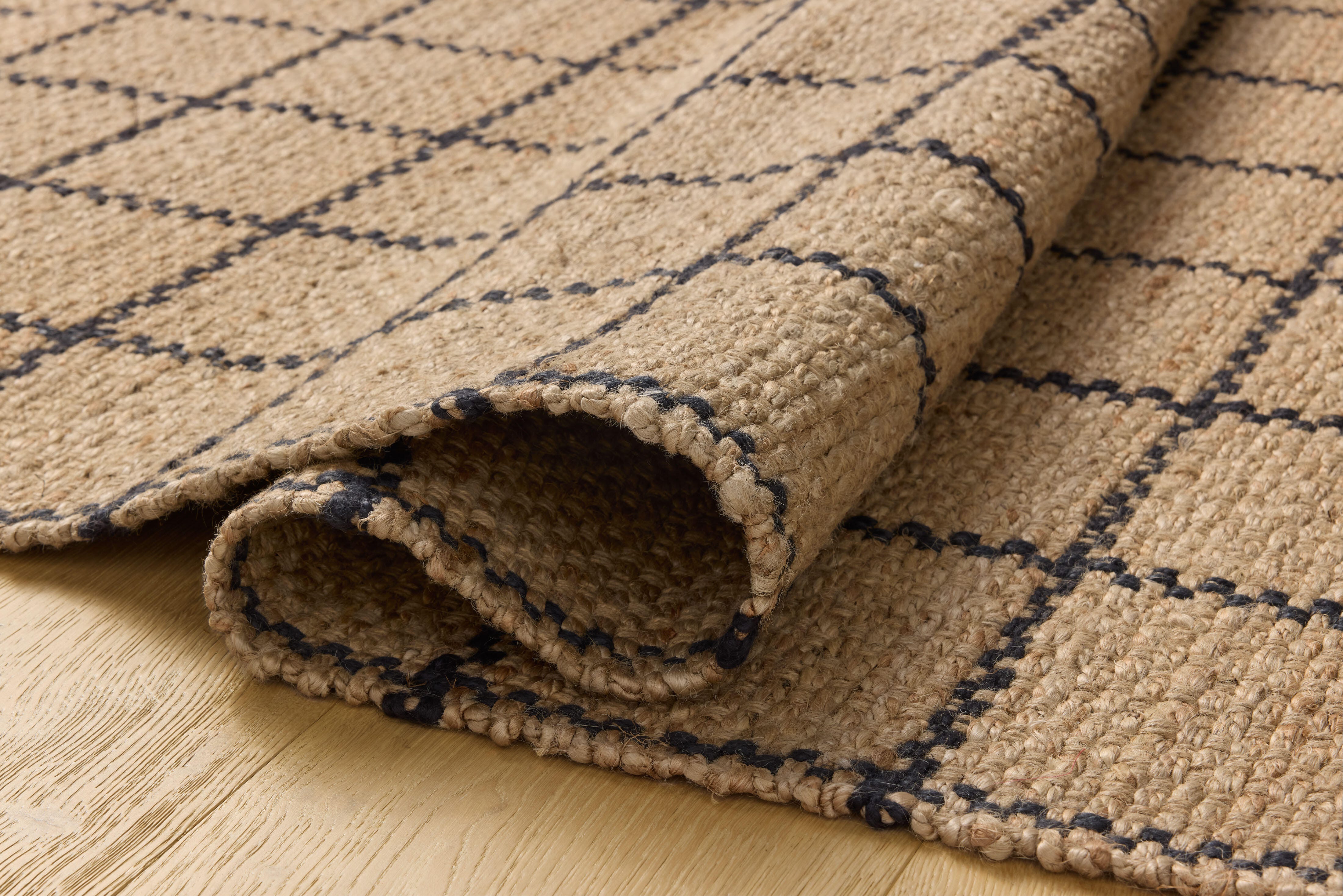 Chris Loves Julia x Loloi Fletcher 5' x 7' 6" Area Rug, Natural/Black, large