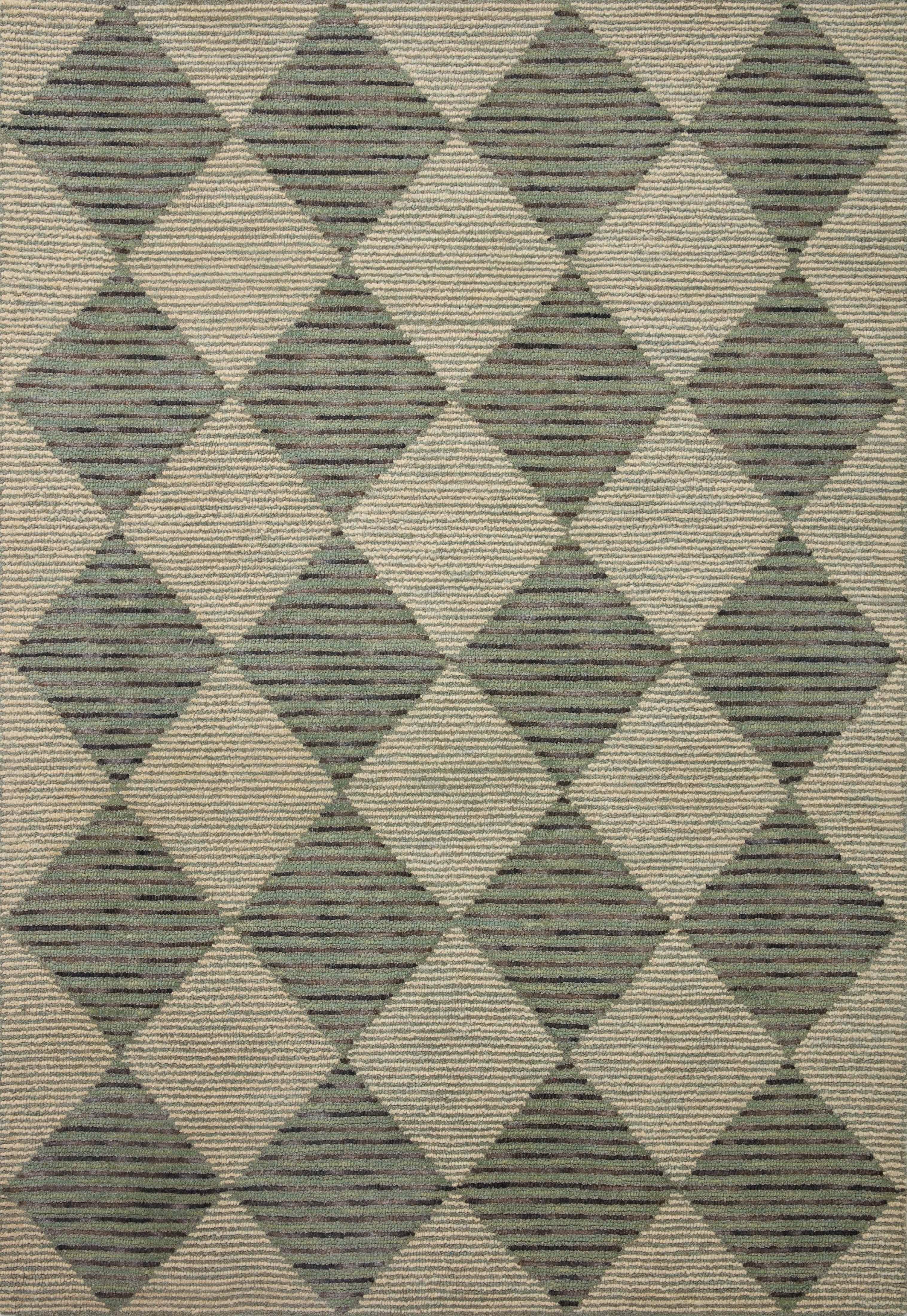 Chris Loves Julia x Loloi Francis Diamond 5' x 7' 6" Area Rug, Spa/Granite, large