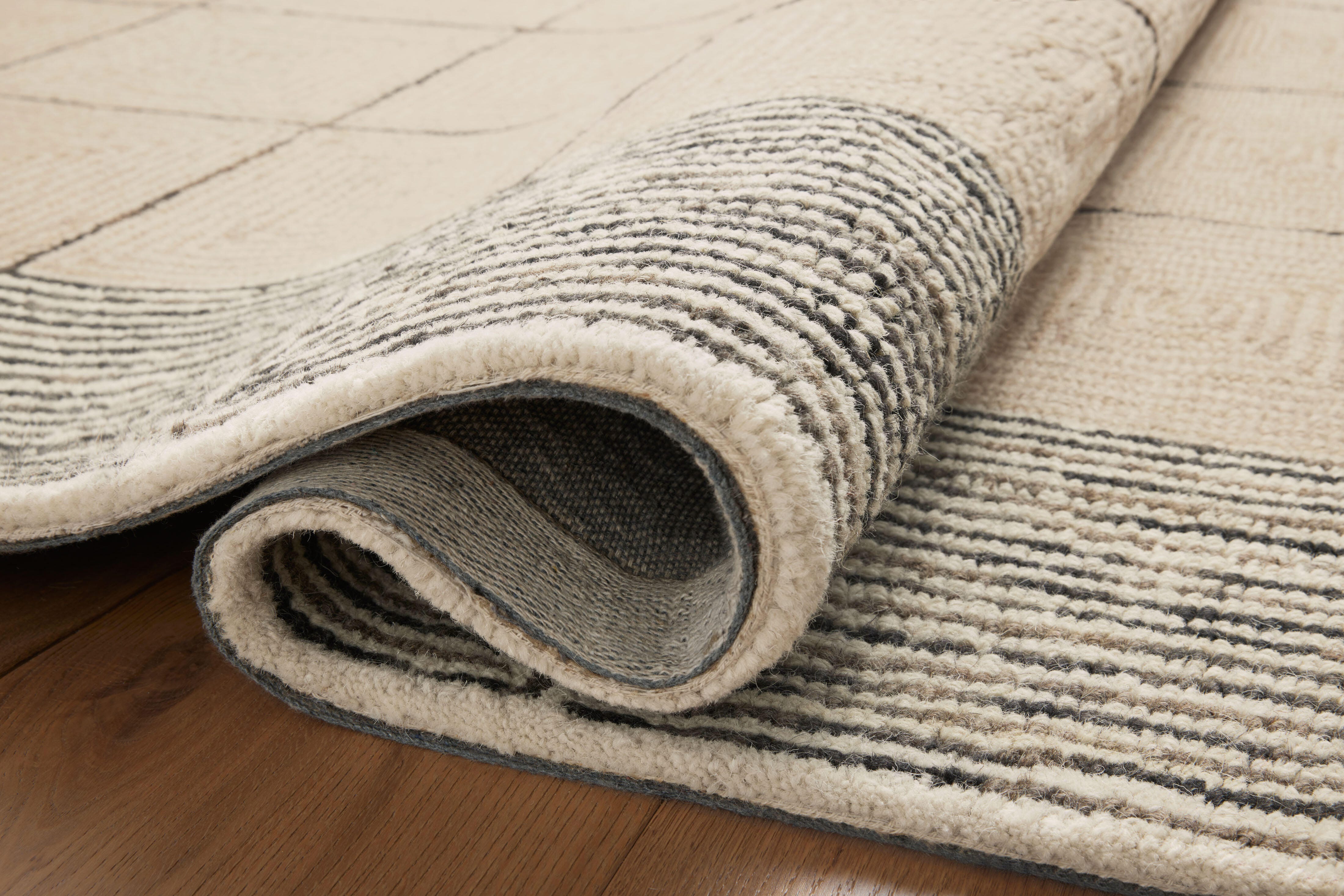 Chris Loves Julia x Loloi Francis 5' x 7' 6" Area Rug, Cream/Black, large