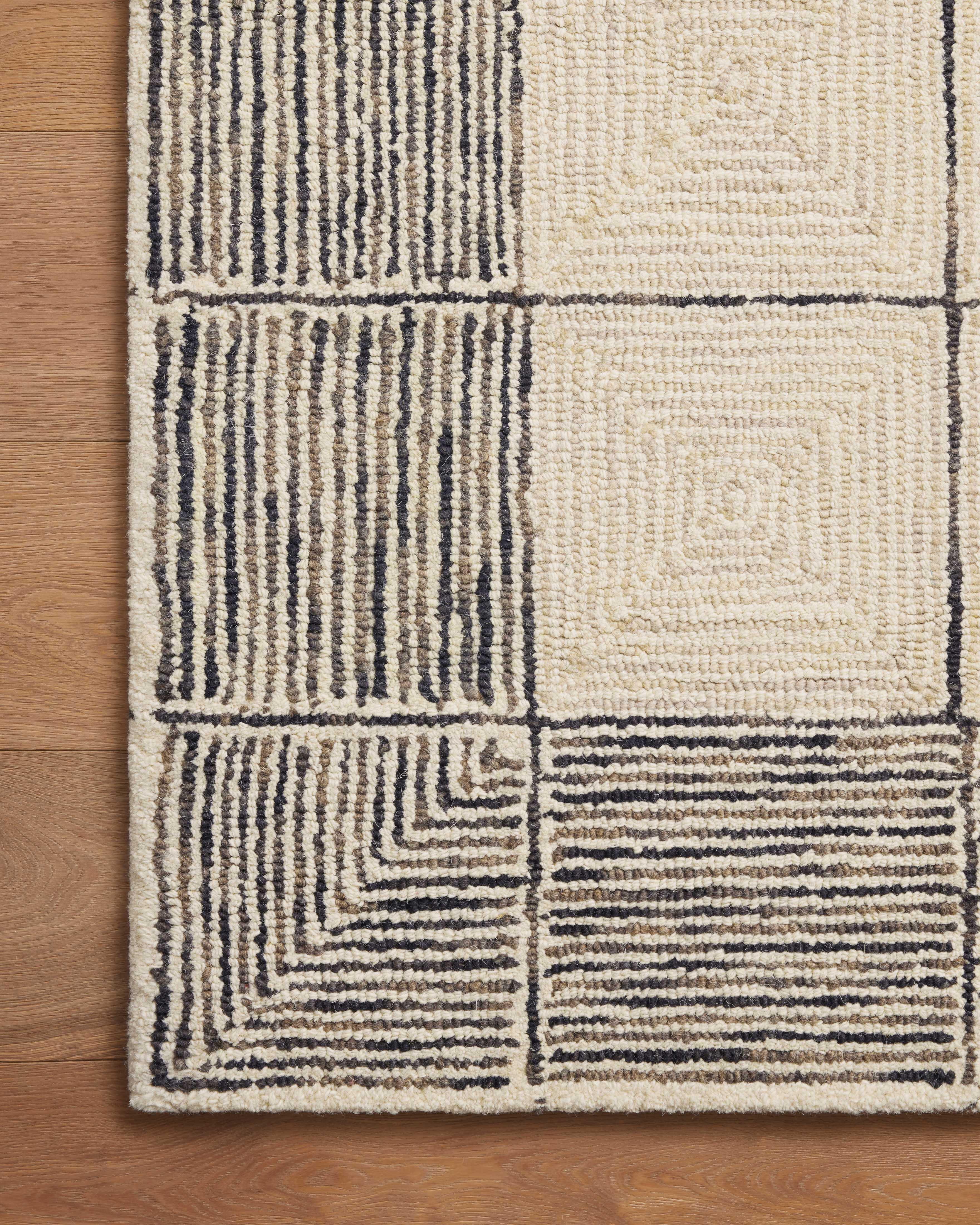 Chris Loves Julia x Loloi Francis 5' x 7' 6" Area Rug, Cream/Black, large