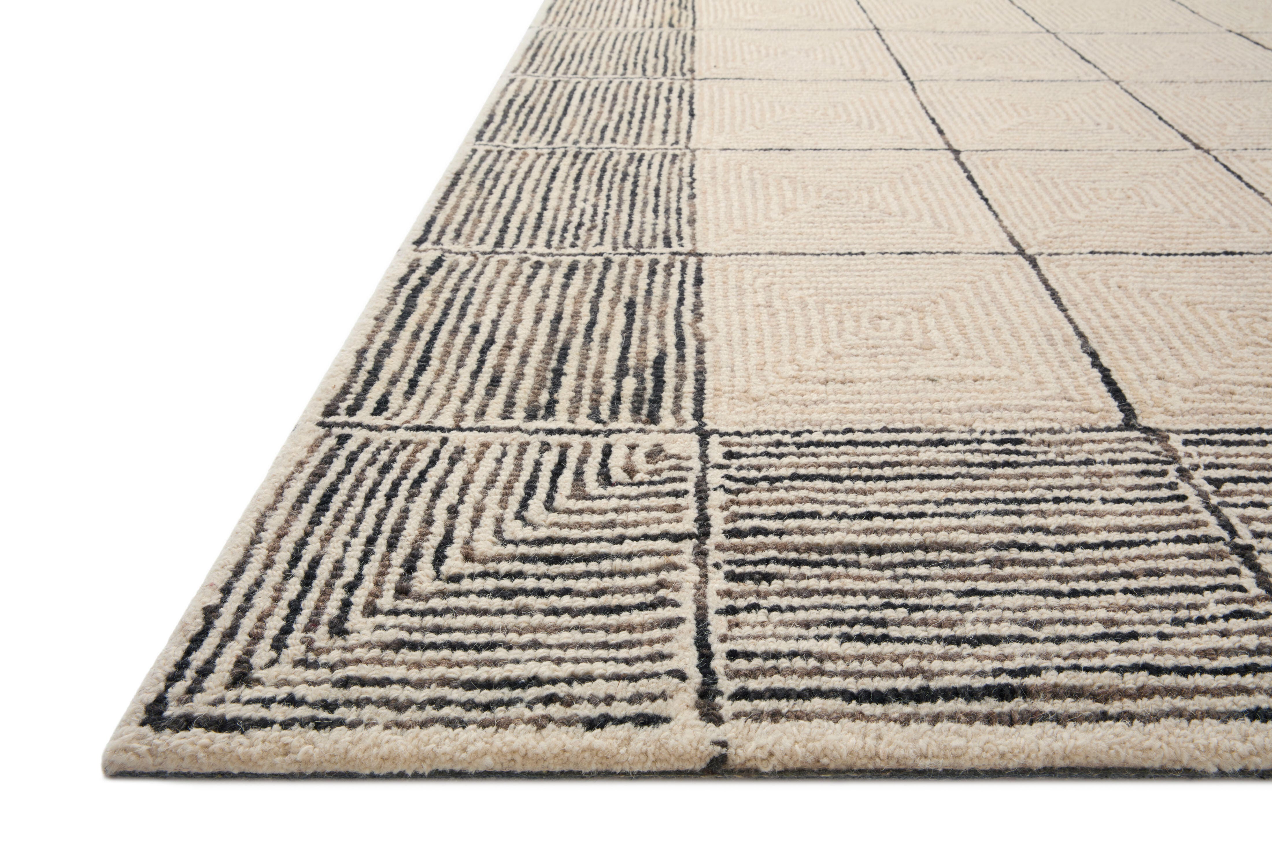 Chris Loves Julia x Loloi Francis 8' 6" x 12' Area Rug, Cream/Black, large