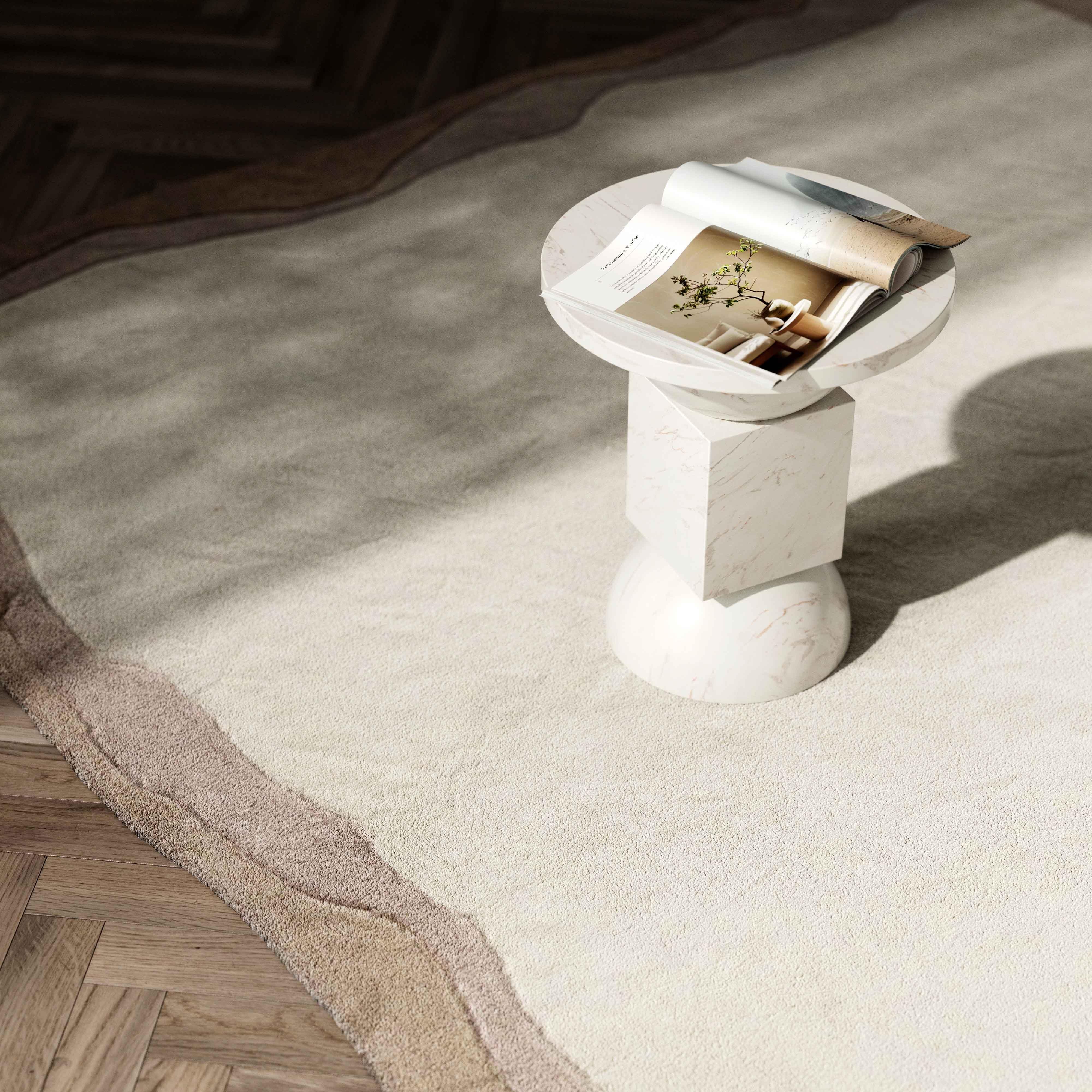 TOV Furniture Tarba 5' x 7' Bordered Area Rug, Tan, rollover