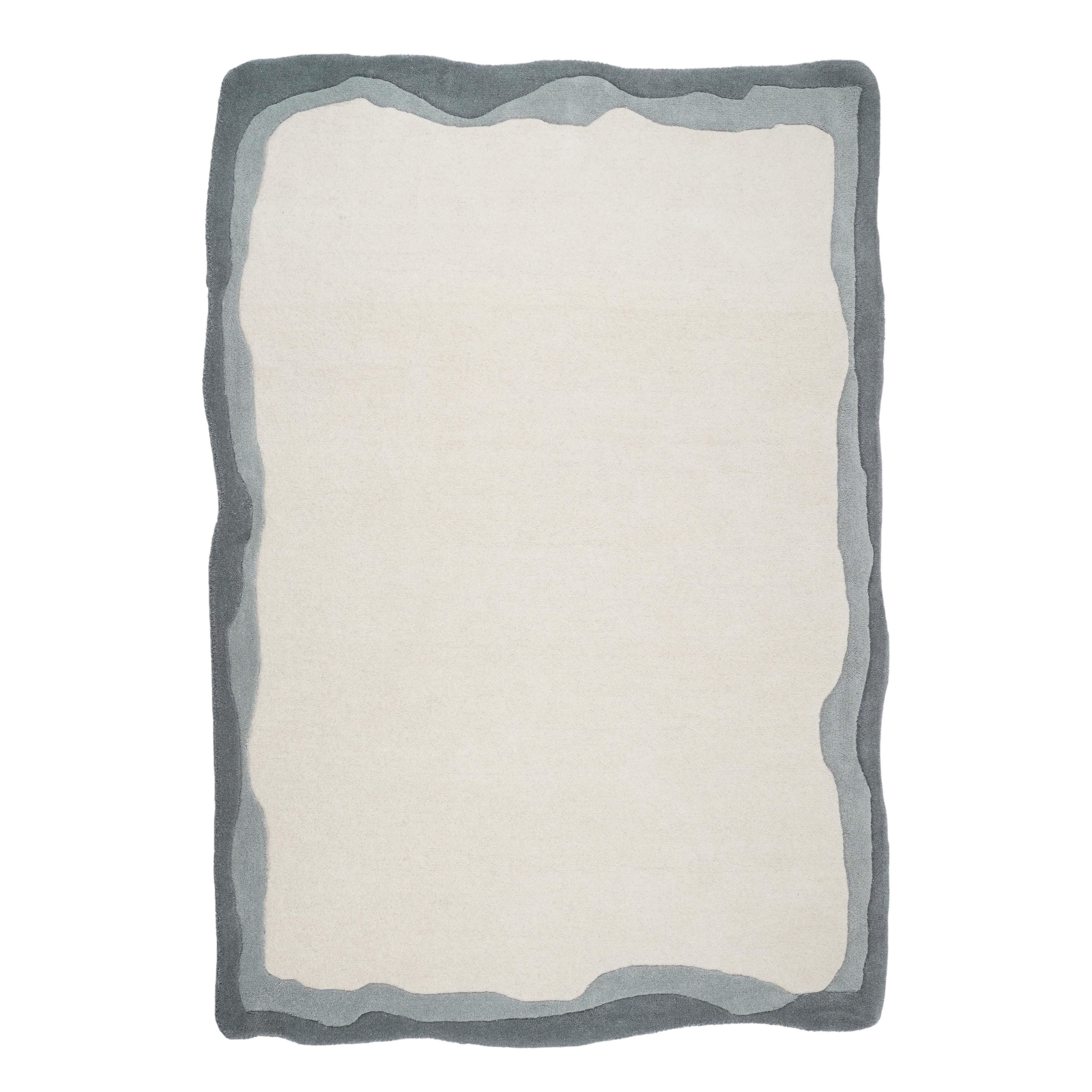 TOV Furniture Tarba 5' x 7' Bordered Area Rug, Gray, large