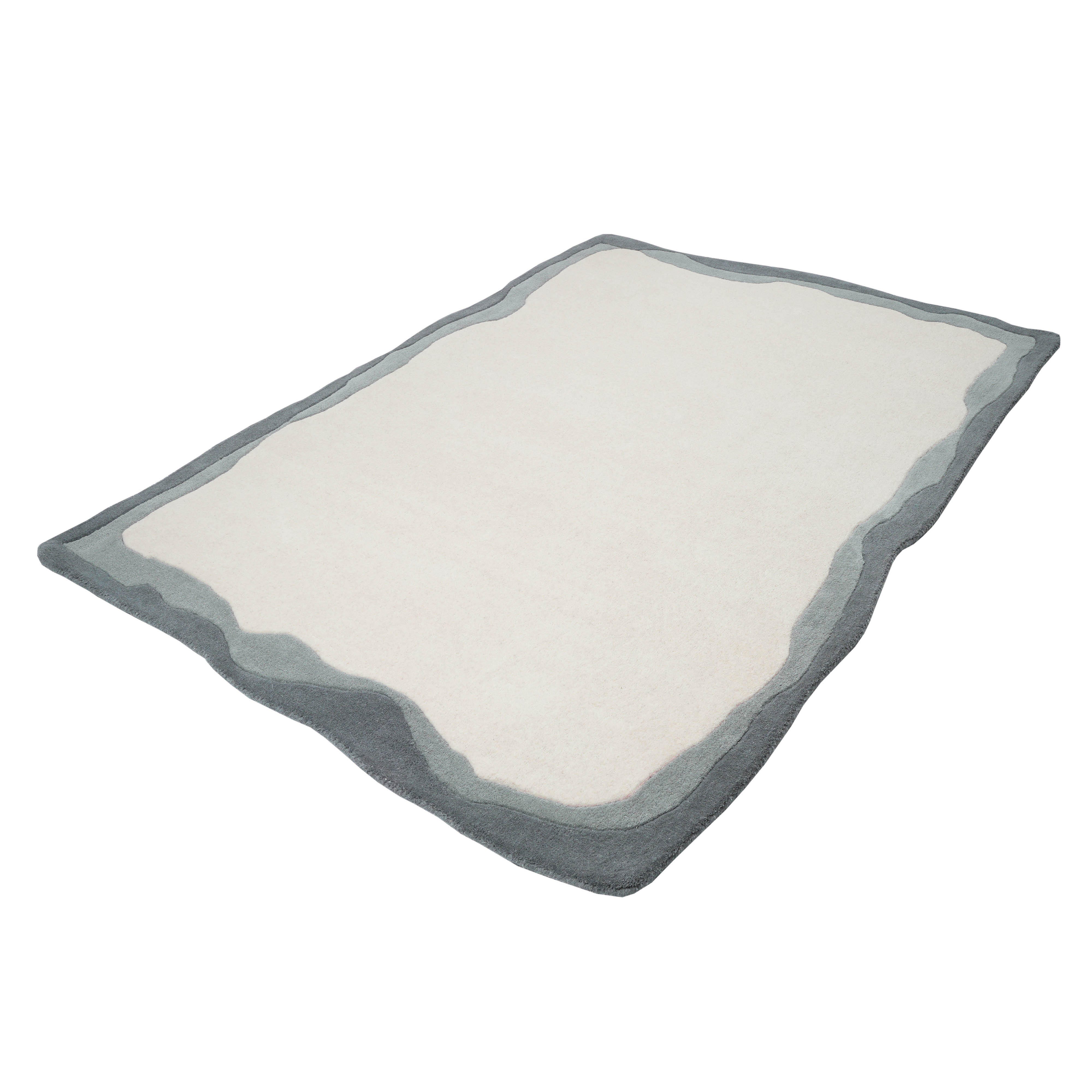 TOV Furniture Tarba 5' x 7' Bordered Area Rug, Gray, large