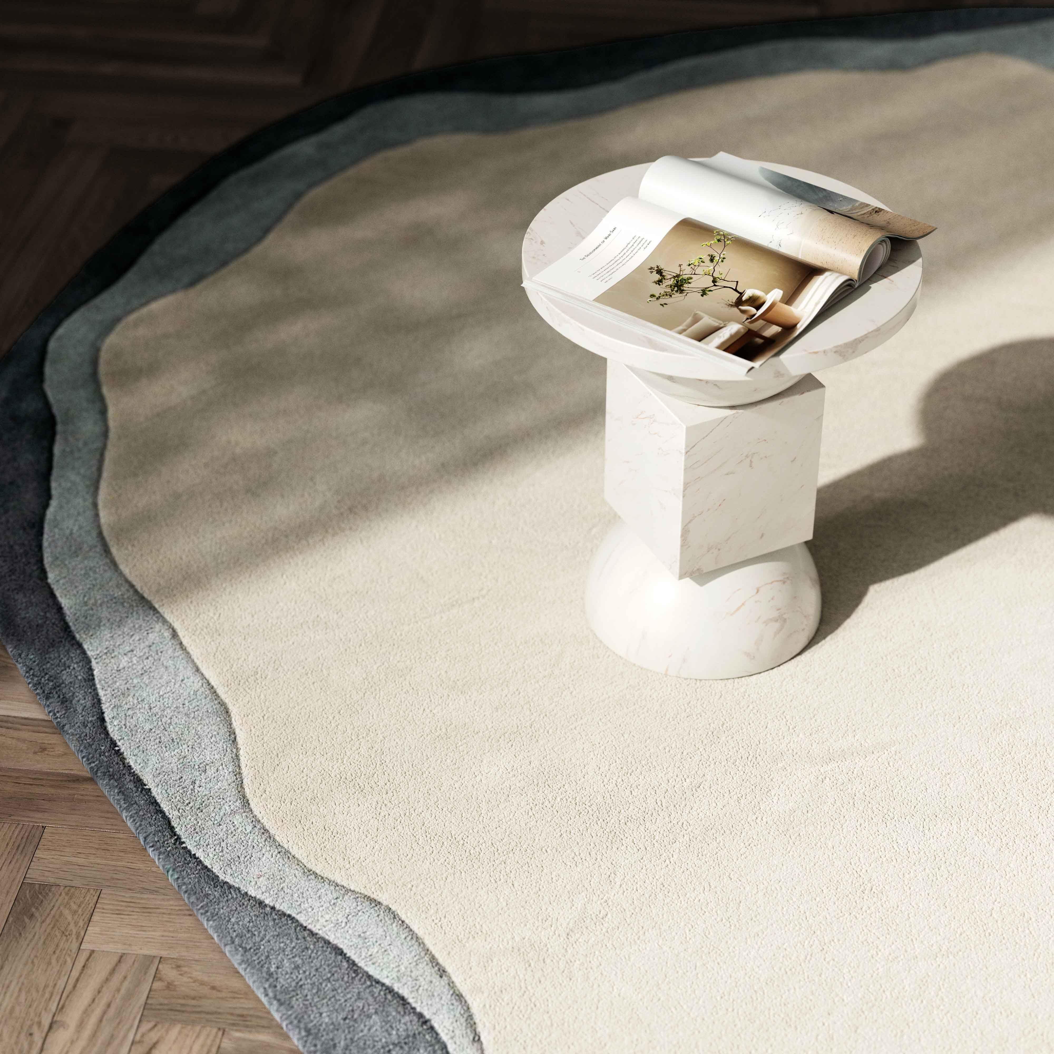 TOV Furniture Tarba 8' x 10' Solid Area Rug, Gray, rollover