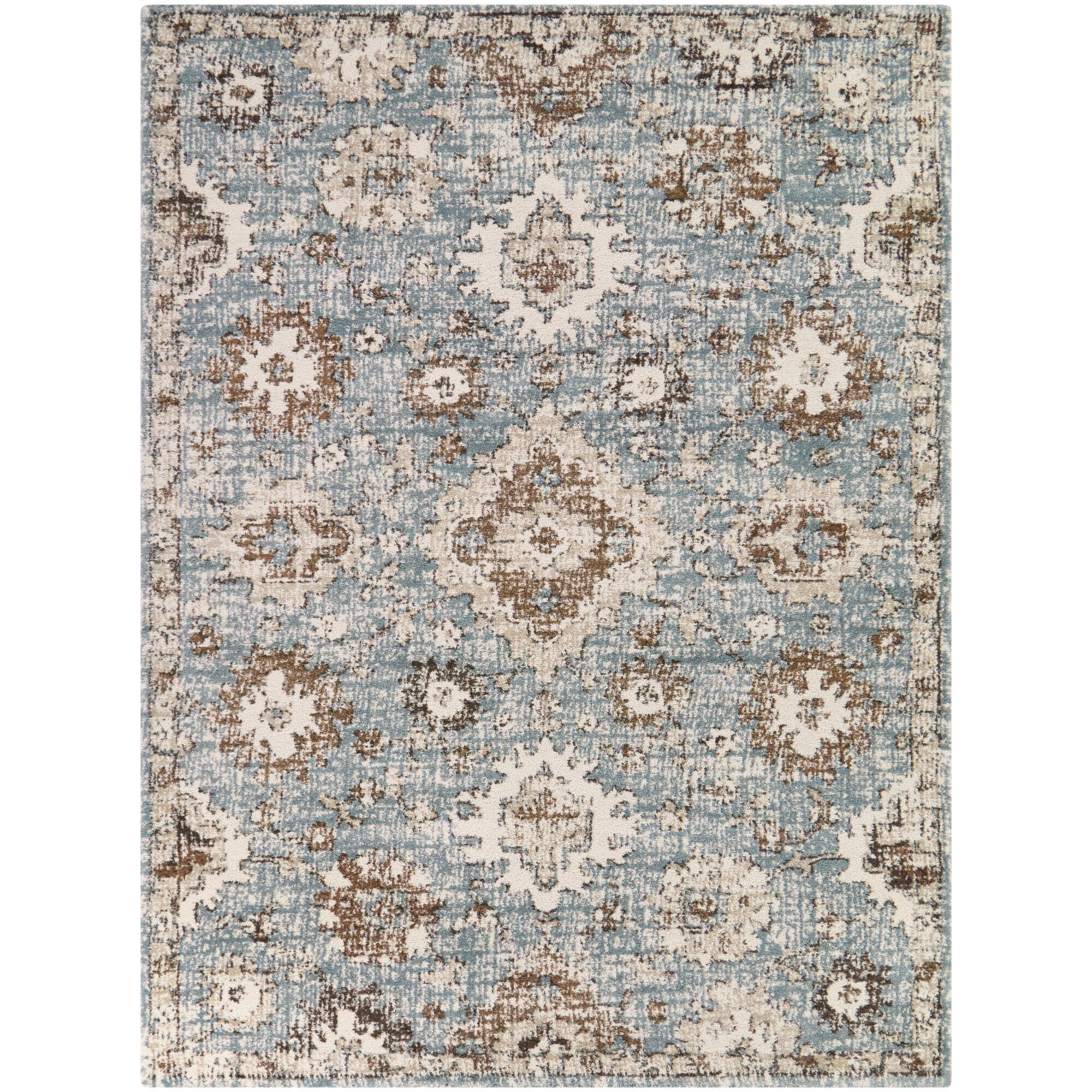 Balta Rugs Annan 7' 10" x 10' Floral Area Rug, Copper/Blue, large