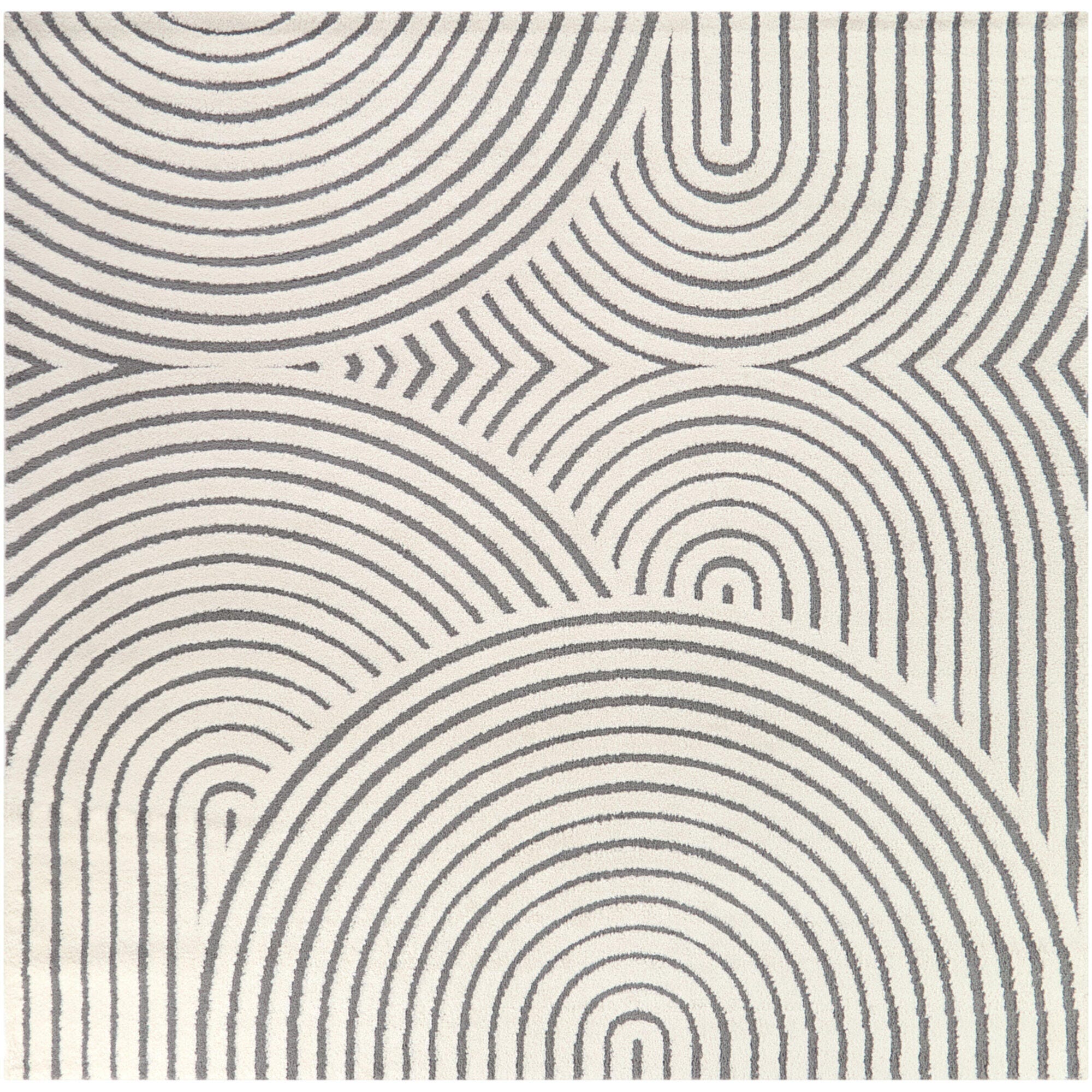 Balta Rugs Caserio 6' 7" x 6' 7" Area Rug, Cream/Gray, large