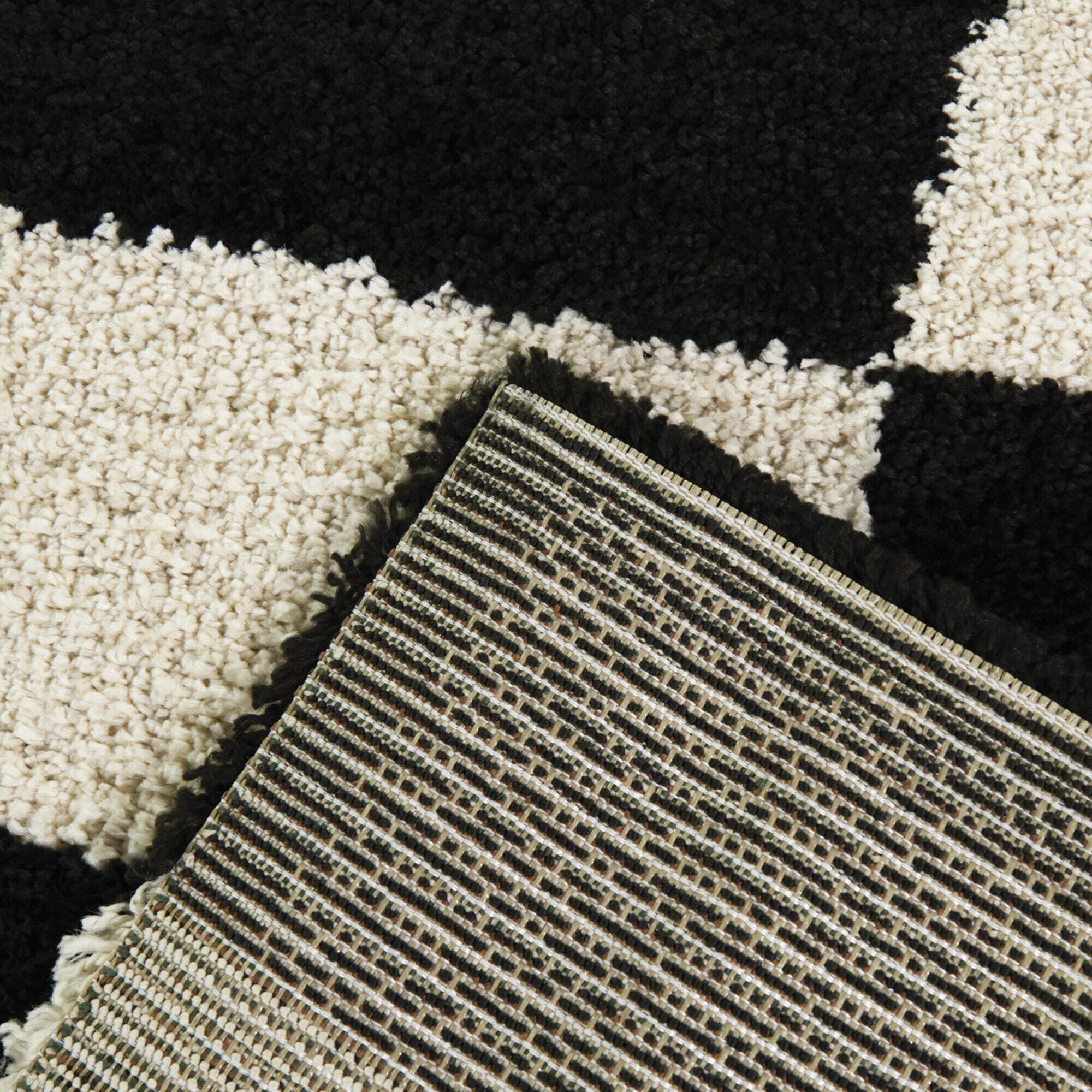 Balta Rugs Checkered 5' 3" x 7' Area Rug, Black, large