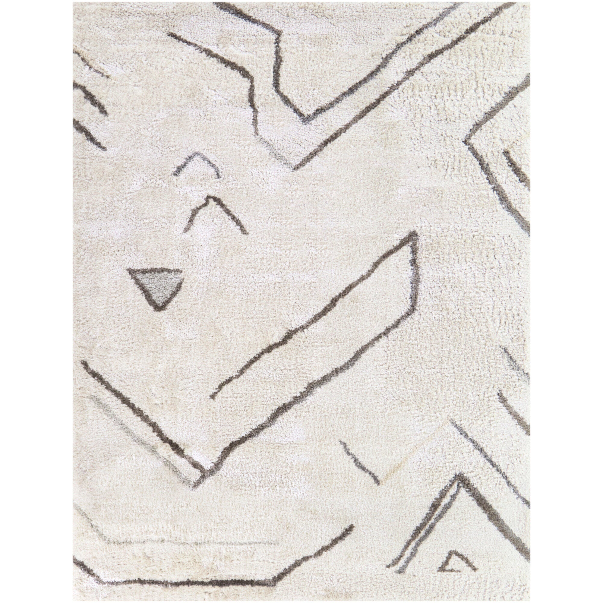 Balta Rugs Evander 5' 3" x 7' Area Rug, Cream, large