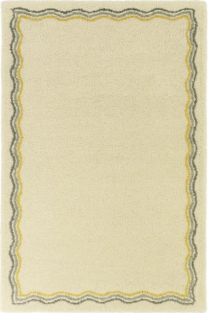 Balta Rugs Scallop 5' 3" x 7' Bordered Area Rug, Cream
