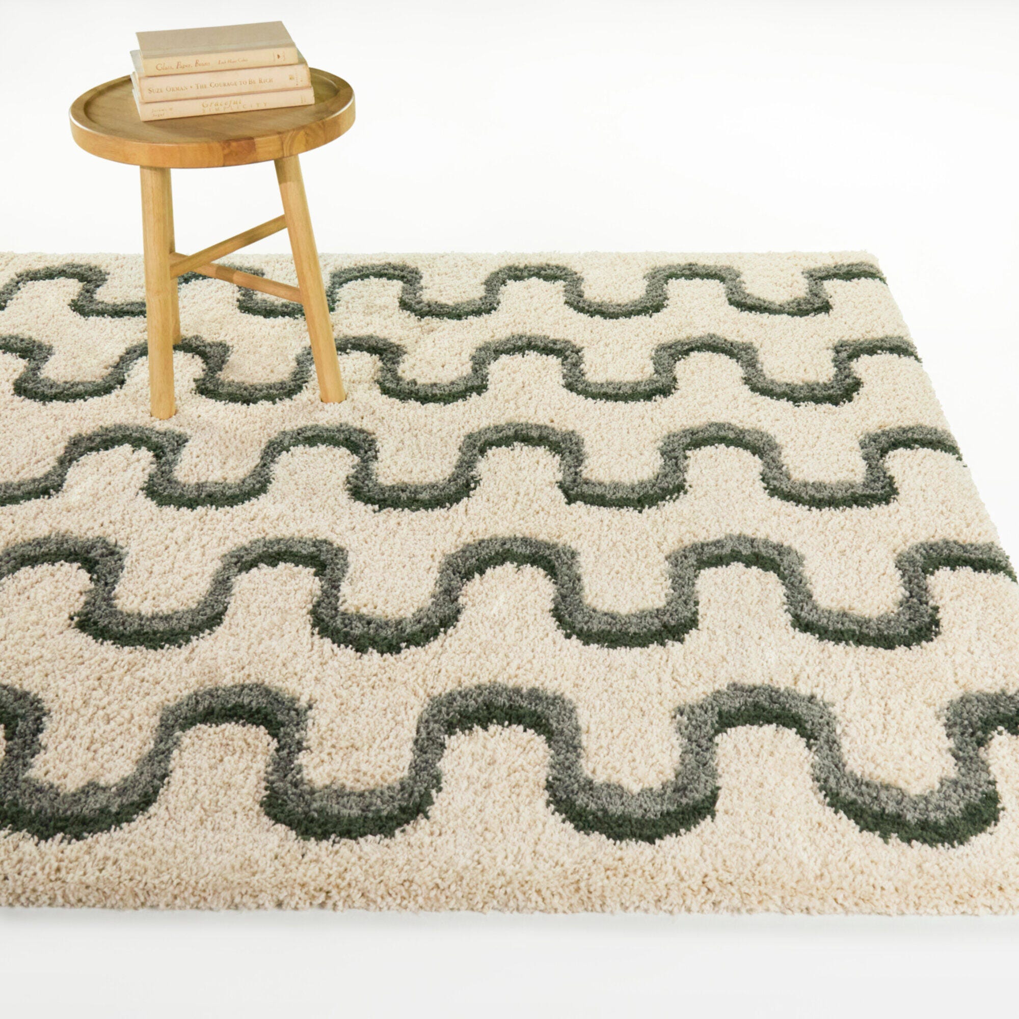 Balta Rugs Squiggle 7' 10" x 10' Area Rug, Green, rollover