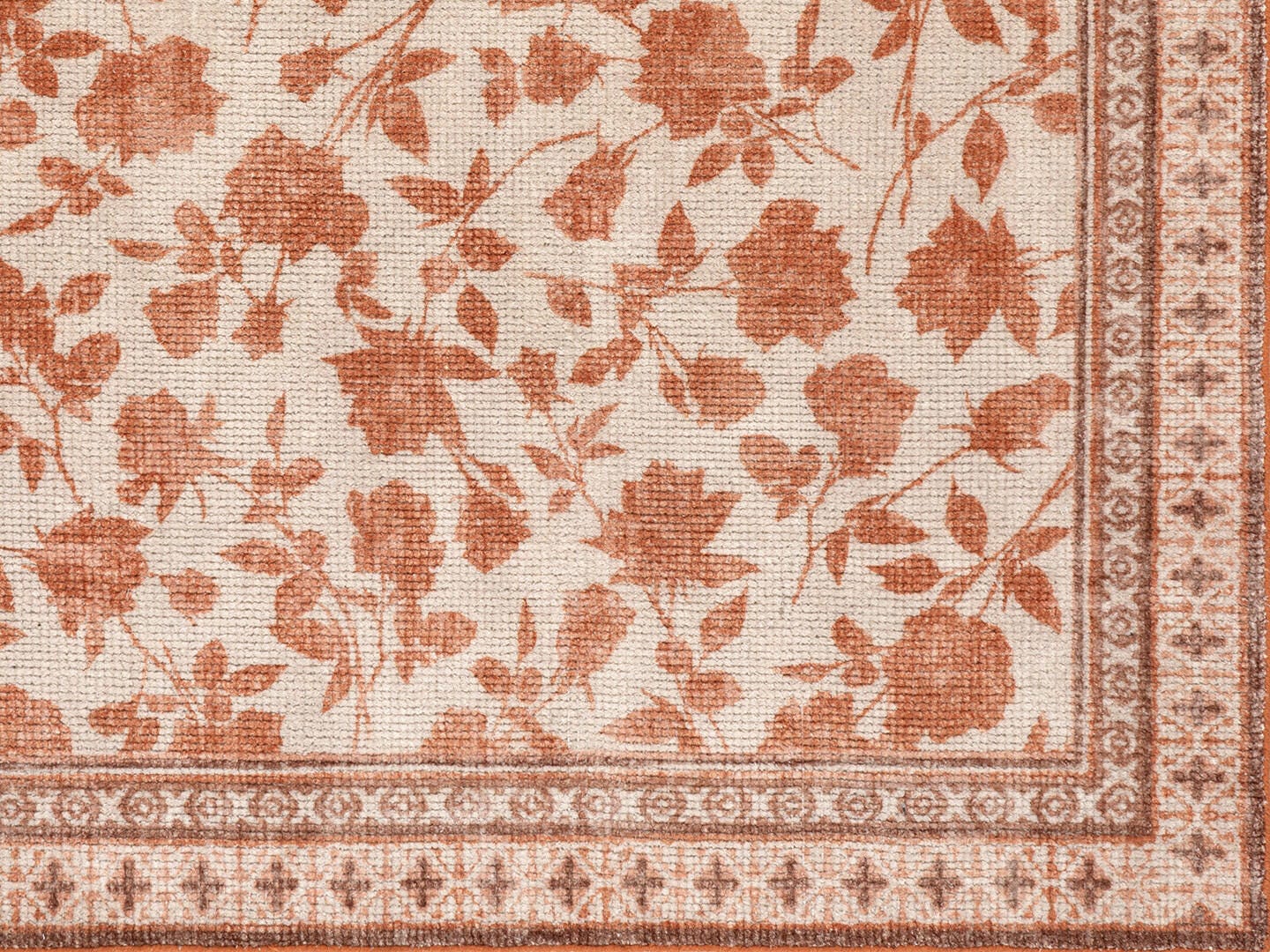 Padma Lakshmi x Rugs USA Botanica 2' x 6' Area Rug, Orange, large